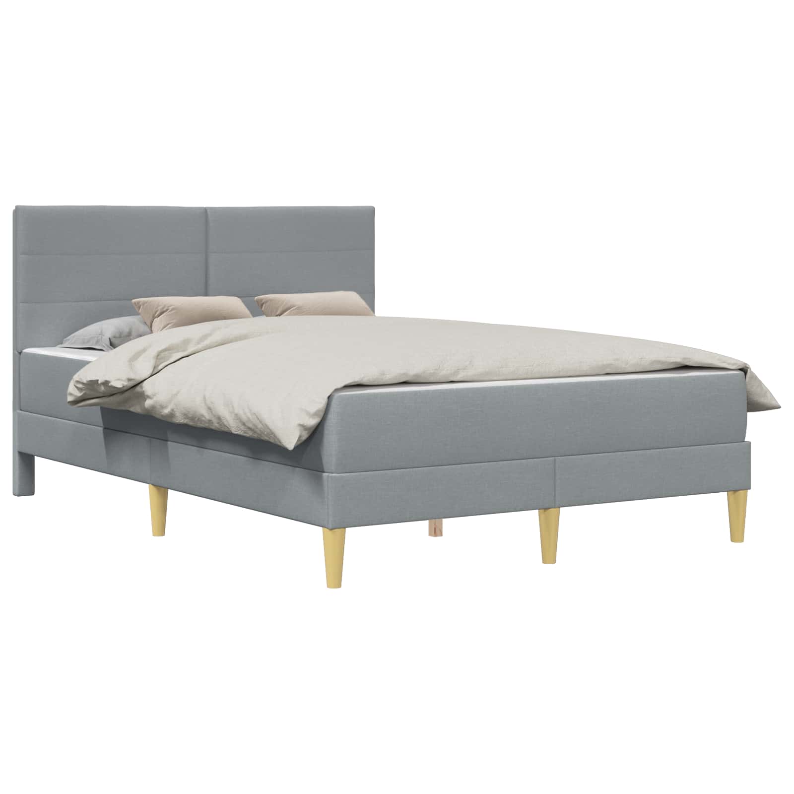 Bedframe vidaXL Bedframe Lichtgrijs 120 x 190 cm Polyester is nu te koop bij PeponiXL, paradijselijk wonen!