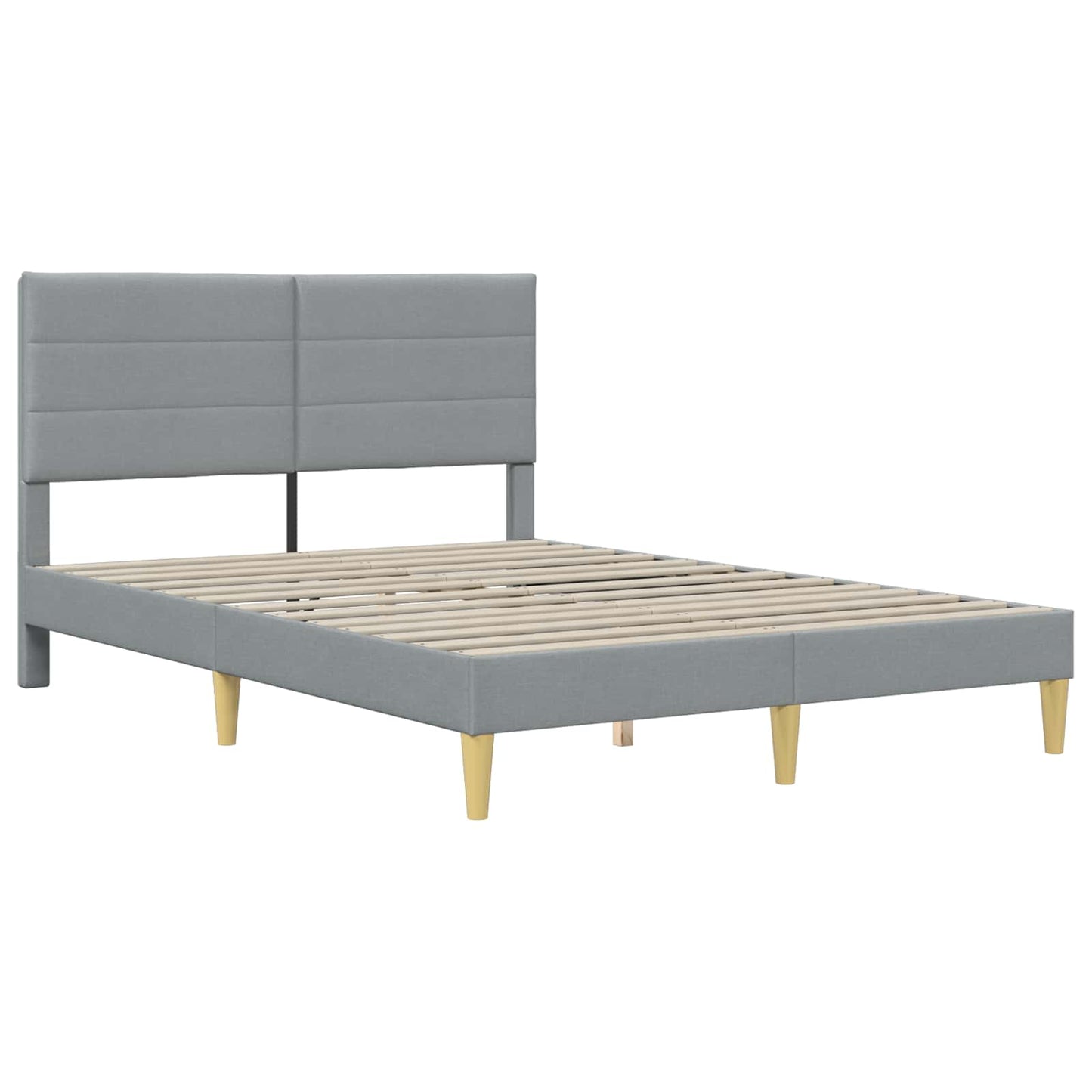 Bedframe vidaXL Bedframe Lichtgrijs 120 x 190 cm Polyester is nu te koop bij PeponiXL, paradijselijk wonen!