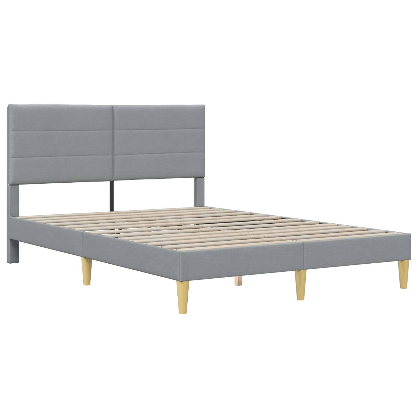 Bedframe vidaXL Bedframe Lichtgrijs 120 x 190 cm Polyester is nu te koop bij PeponiXL, paradijselijk wonen!