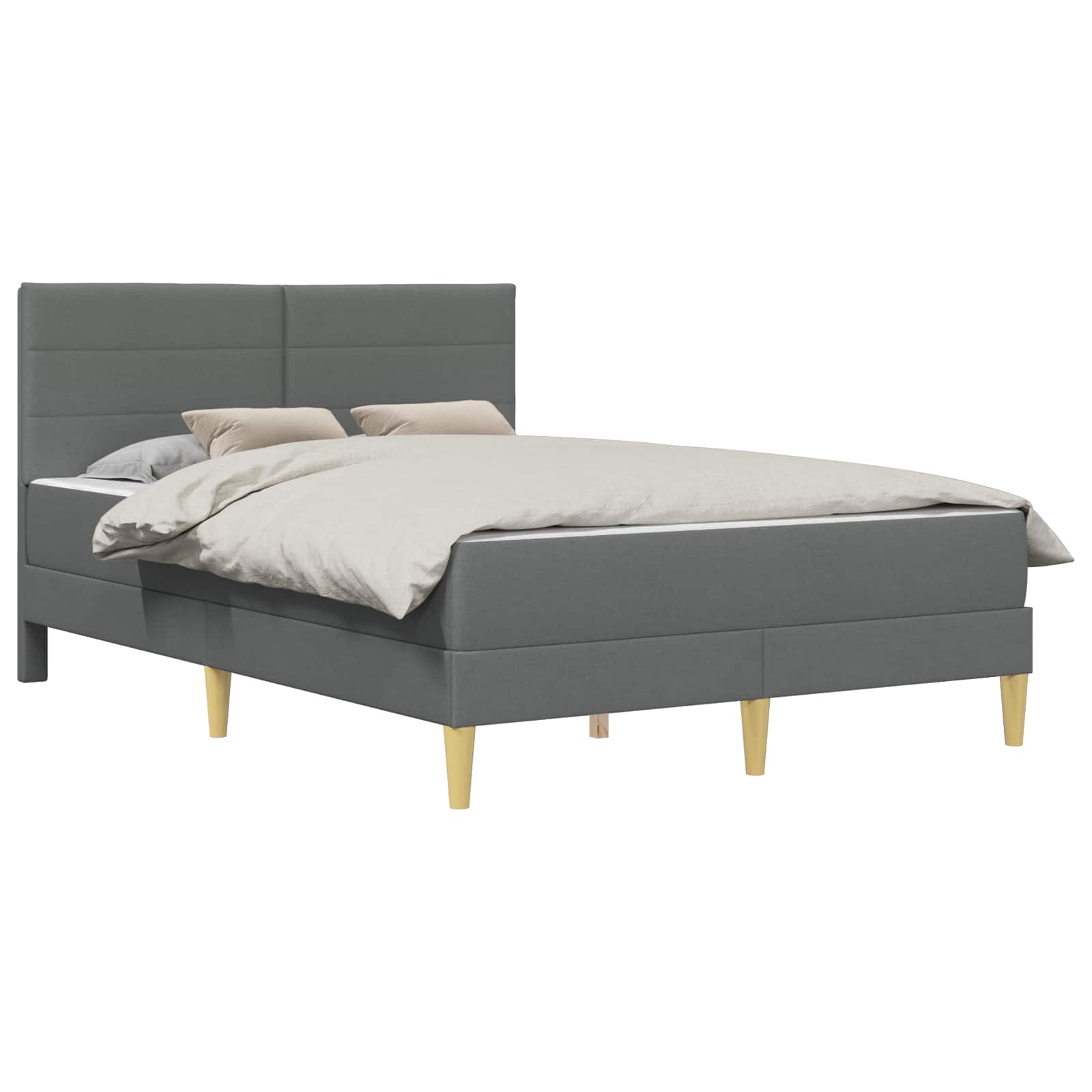 Bedframe Donkergrijs 120 x 190 cm Polyester is nu te koop bij PeponiXL, paradijselijk wonen!