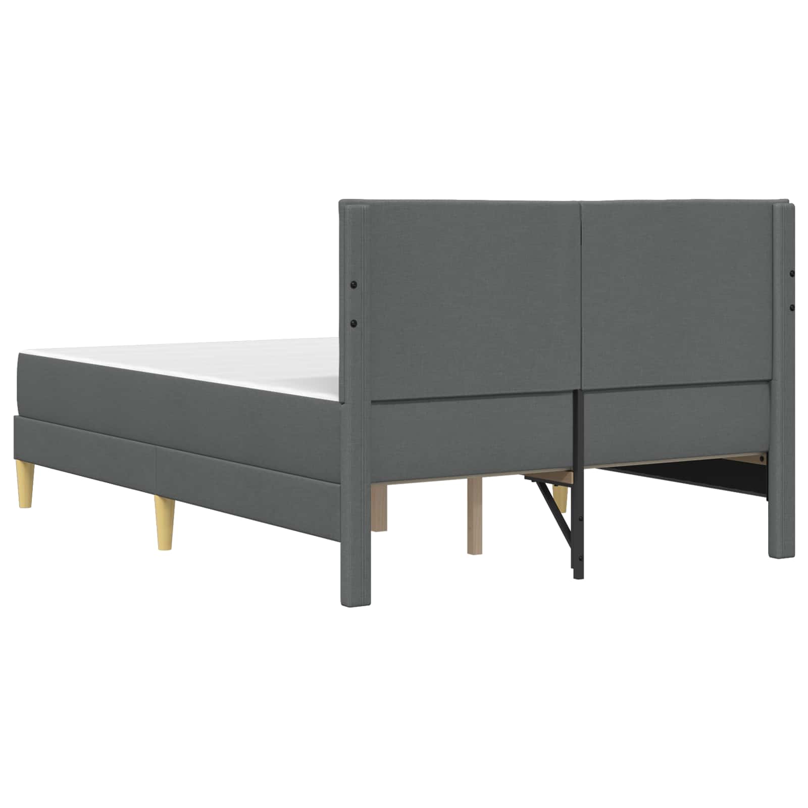 Bedframe Donkergrijs 120 x 190 cm Polyester is nu te koop bij PeponiXL, paradijselijk wonen!