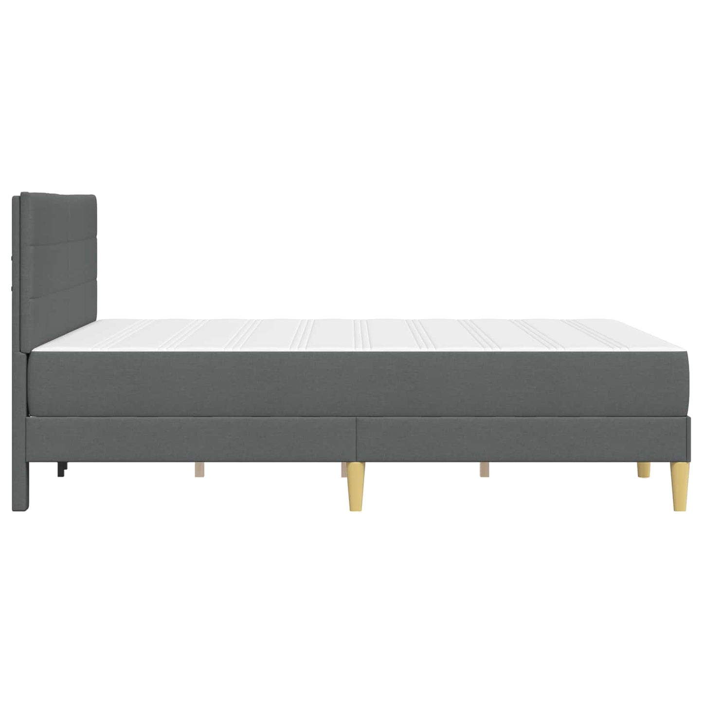 Bedframe Donkergrijs 120 x 190 cm Polyester is nu te koop bij PeponiXL, paradijselijk wonen!