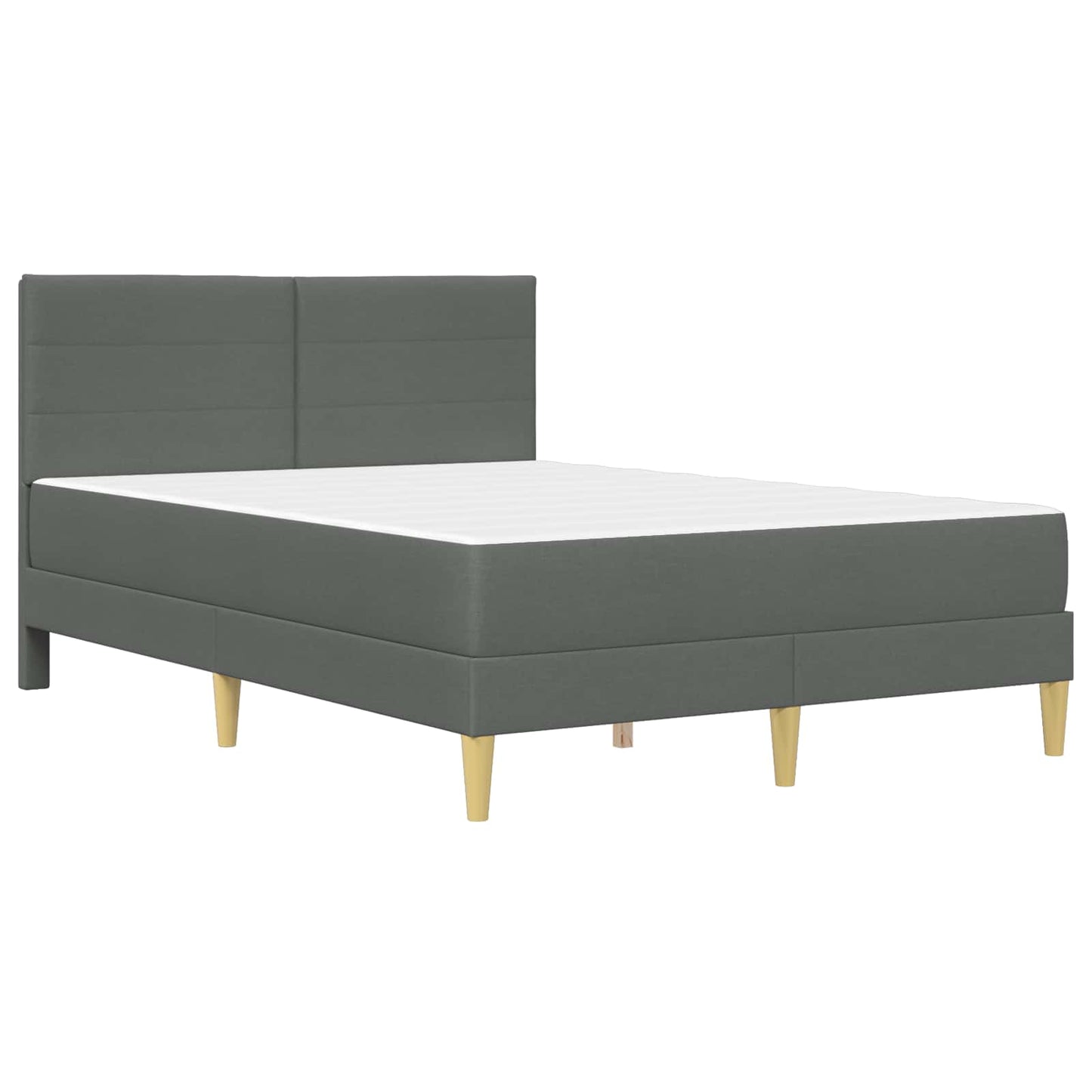 Bedframe Donkergrijs 140 x 190 cm Polyester is nu te koop bij PeponiXL, paradijselijk wonen!