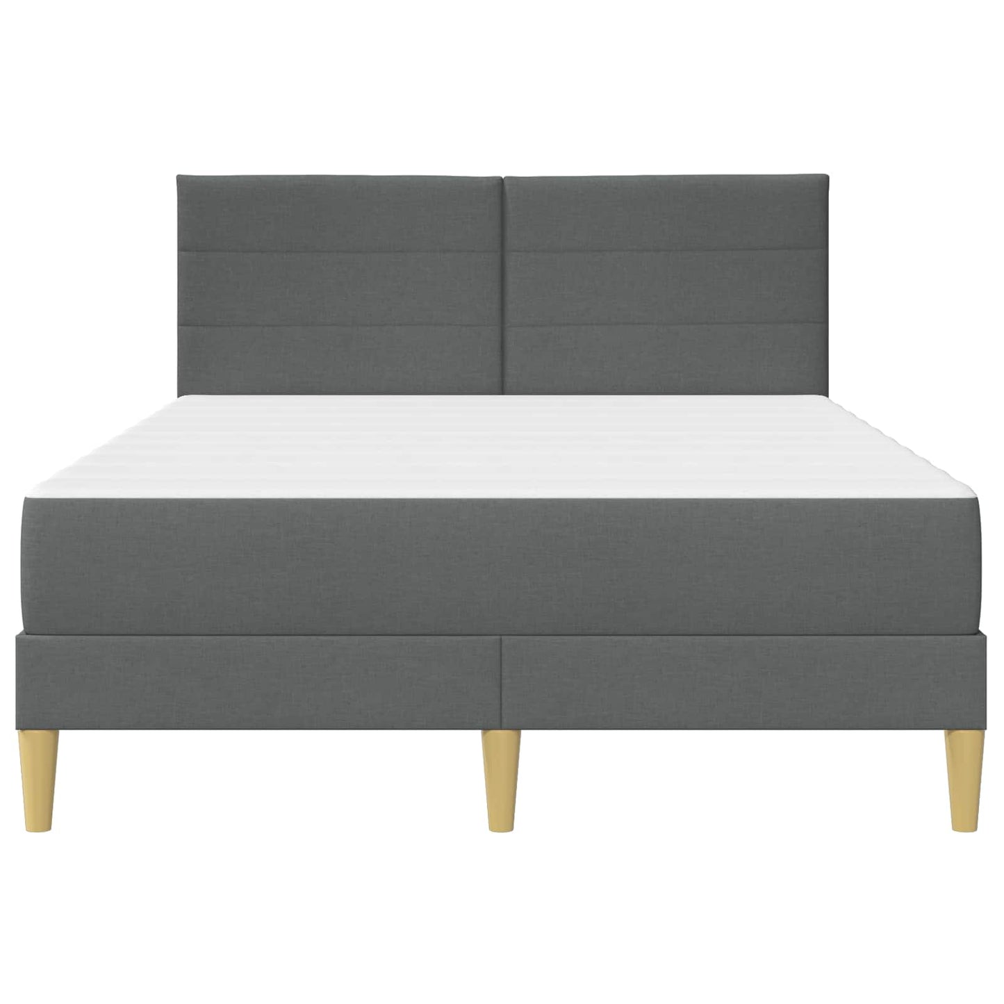Bedframe Donkergrijs 140 x 190 cm Polyester is nu te koop bij PeponiXL, paradijselijk wonen!