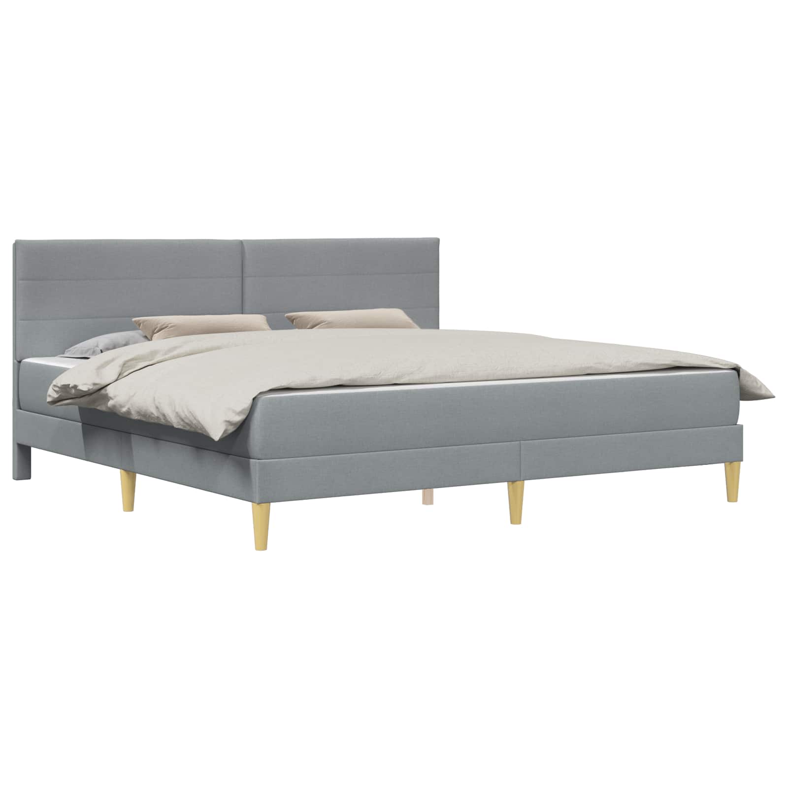 Bedframe Lichtgrijs 180 x 200 cm Polyester is nu te koop bij PeponiXL, paradijselijk wonen!