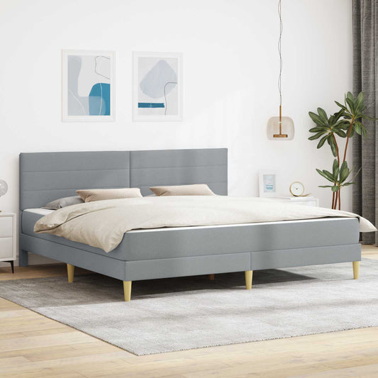 Bedframe Lichtgrijs 200 x 200 cm Polyester is nu te koop bij PeponiXL, paradijselijk wonen!