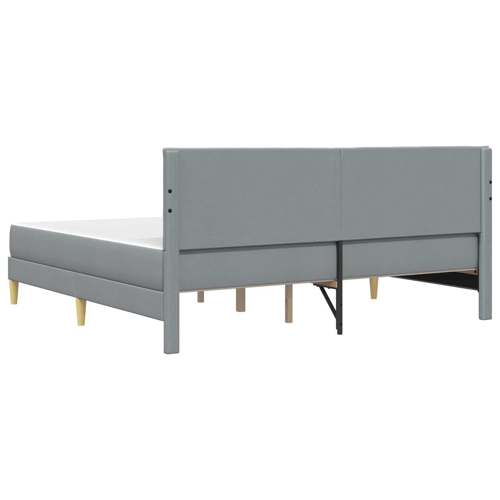 Bedframe Lichtgrijs 200 x 200 cm Polyester is nu te koop bij PeponiXL, paradijselijk wonen!