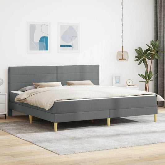 Bedframe Donkergrijs 200 x 200 cm Polyester is nu te koop bij PeponiXL, paradijselijk wonen!
