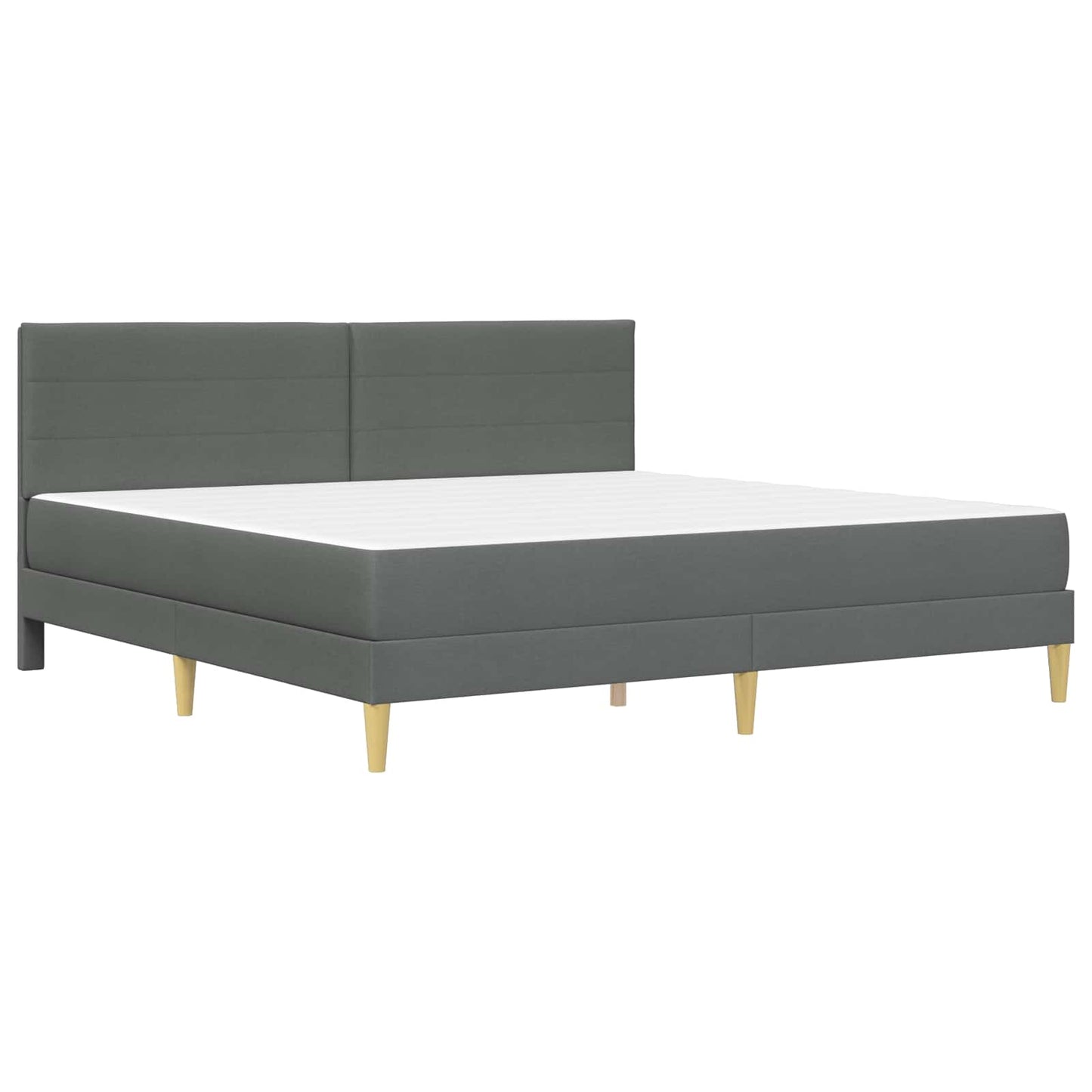 Bedframe Donkergrijs 200 x 200 cm Polyester is nu te koop bij PeponiXL, paradijselijk wonen!