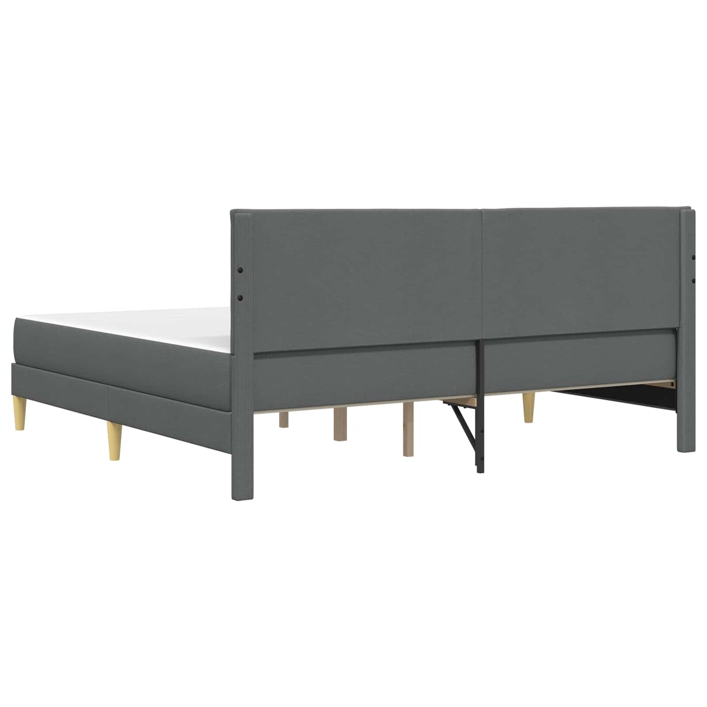 Bedframe Donkergrijs 200 x 200 cm Polyester is nu te koop bij PeponiXL, paradijselijk wonen!