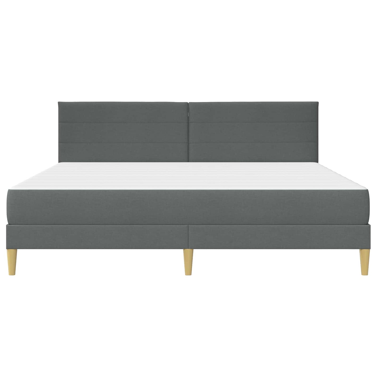 Bedframe Donkergrijs 200 x 200 cm Polyester is nu te koop bij PeponiXL, paradijselijk wonen!