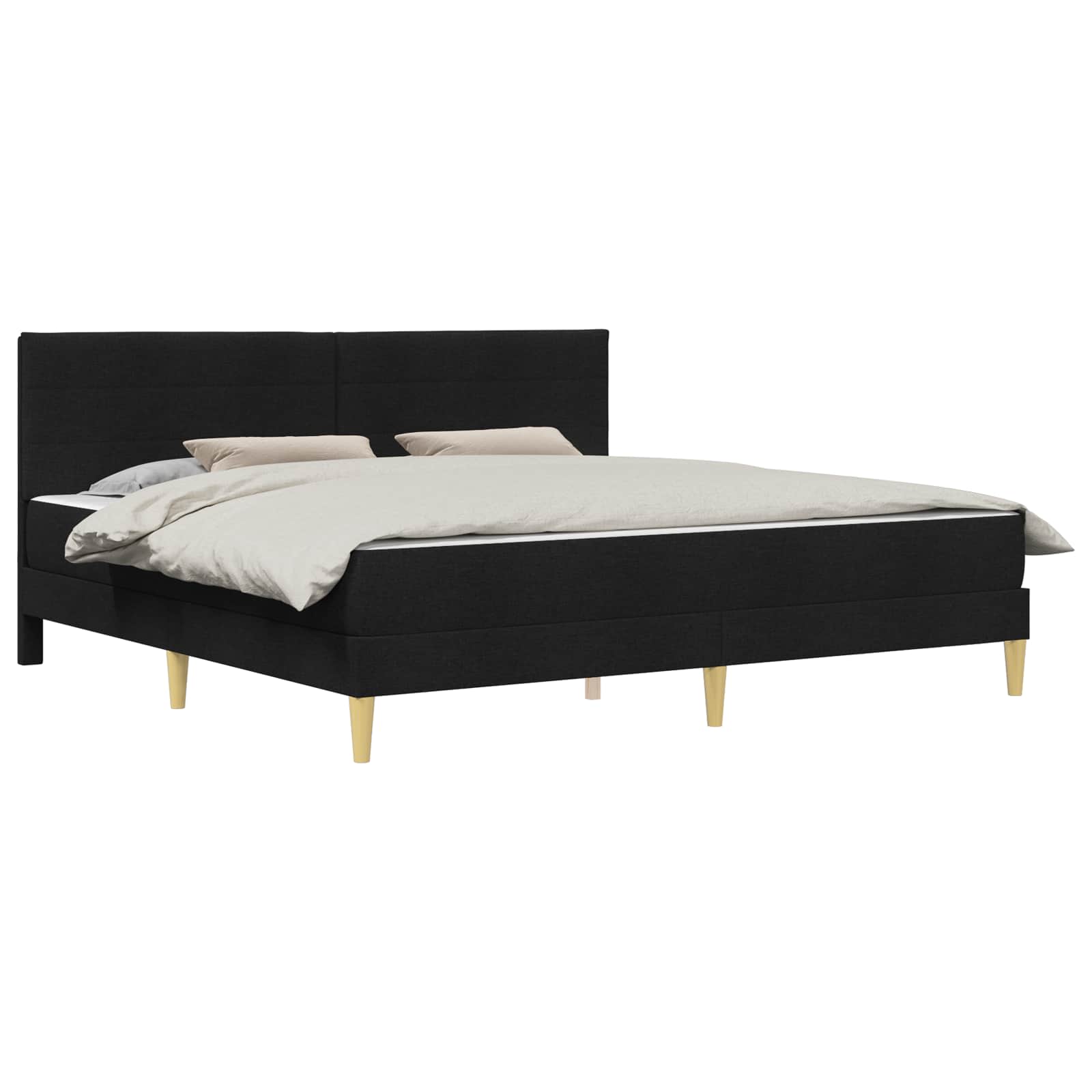 Bedframe Zwart 200 x 200 cm Polyester is nu te koop bij PeponiXL, paradijselijk wonen!