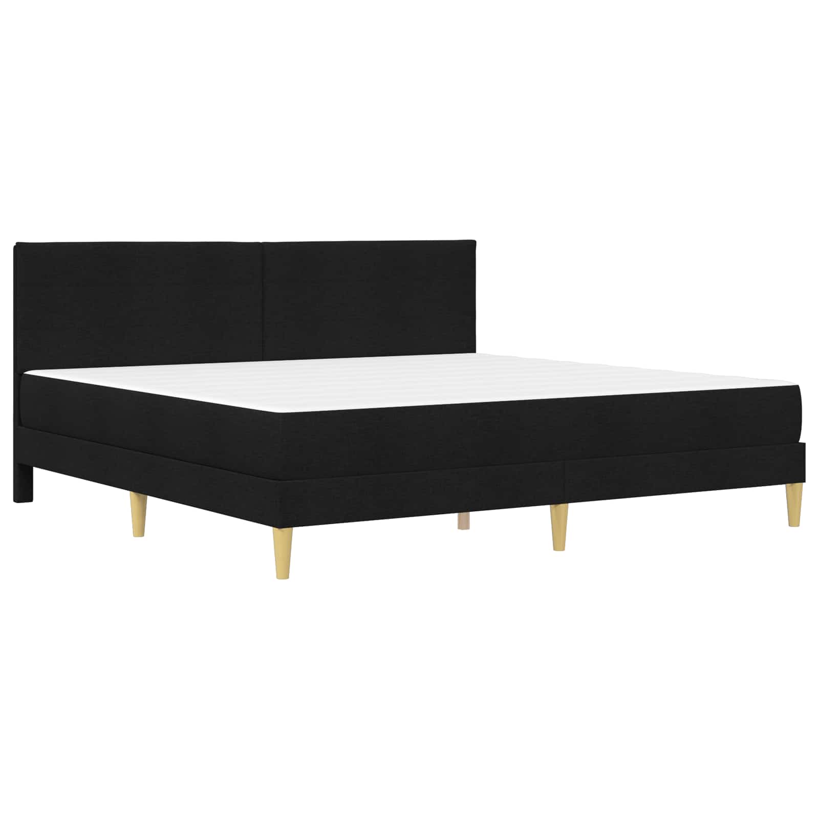 Bedframe Zwart 200 x 200 cm Polyester is nu te koop bij PeponiXL, paradijselijk wonen!