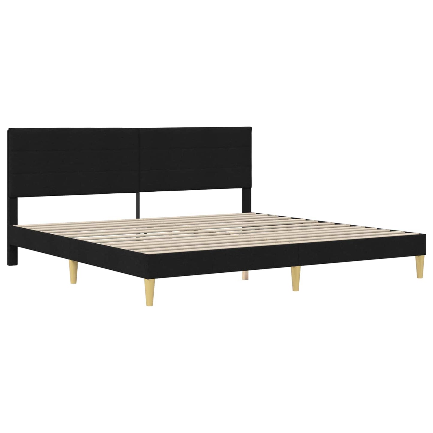 Bedframe Zwart 200 x 200 cm Polyester is nu te koop bij PeponiXL, paradijselijk wonen!