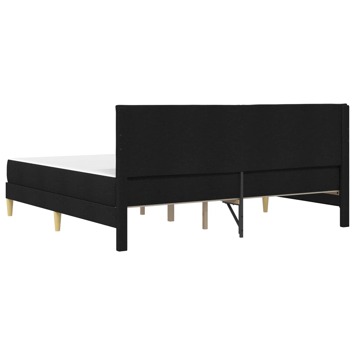 Bedframe Zwart 200 x 200 cm Polyester is nu te koop bij PeponiXL, paradijselijk wonen!