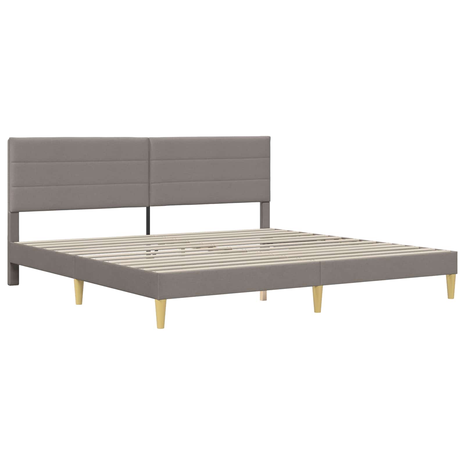 Bedframe Taupe 200 x 200 cm Polyester is nu te koop bij PeponiXL, paradijselijk wonen!