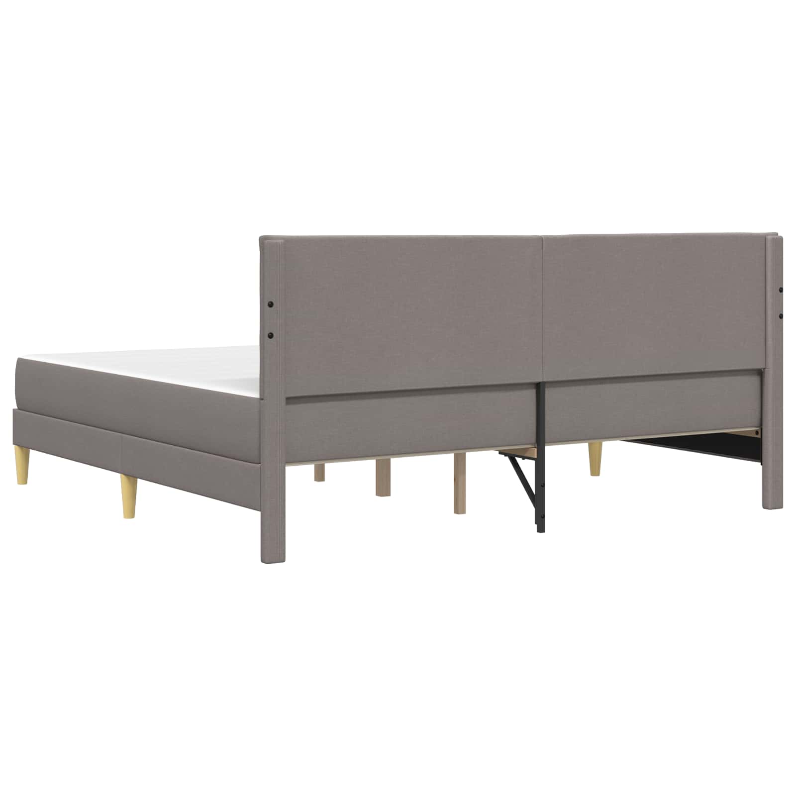 Bedframe Taupe 200 x 200 cm Polyester is nu te koop bij PeponiXL, paradijselijk wonen!