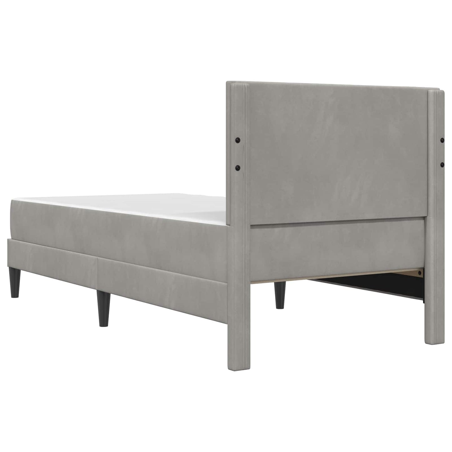 Bedframe met matras Lichtgrijs 80 x 200 cm Fluweel is nu te koop bij PeponiXL, paradijselijk wonen!