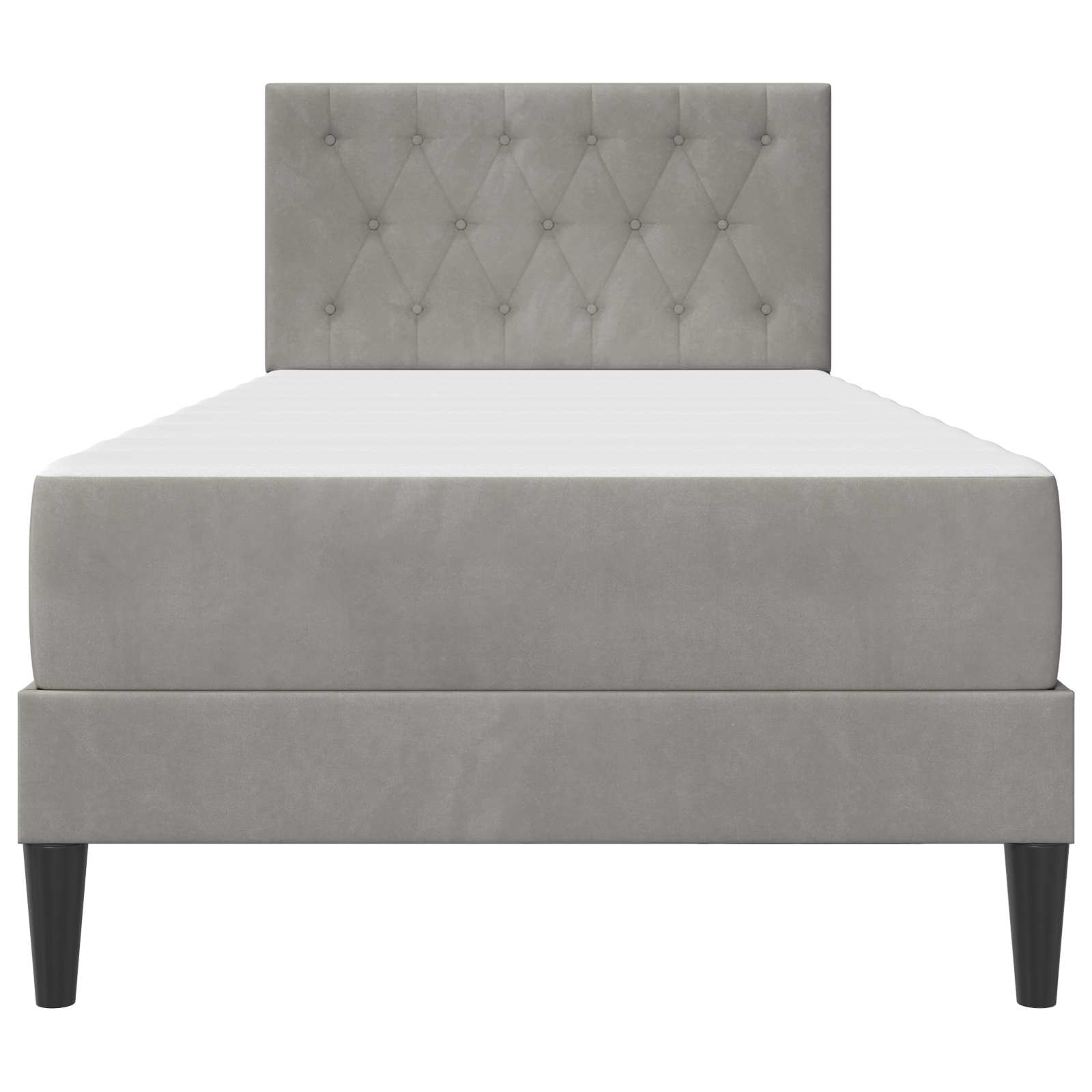 Bedframe met matras Lichtgrijs 80 x 200 cm Fluweel is nu te koop bij PeponiXL, paradijselijk wonen!