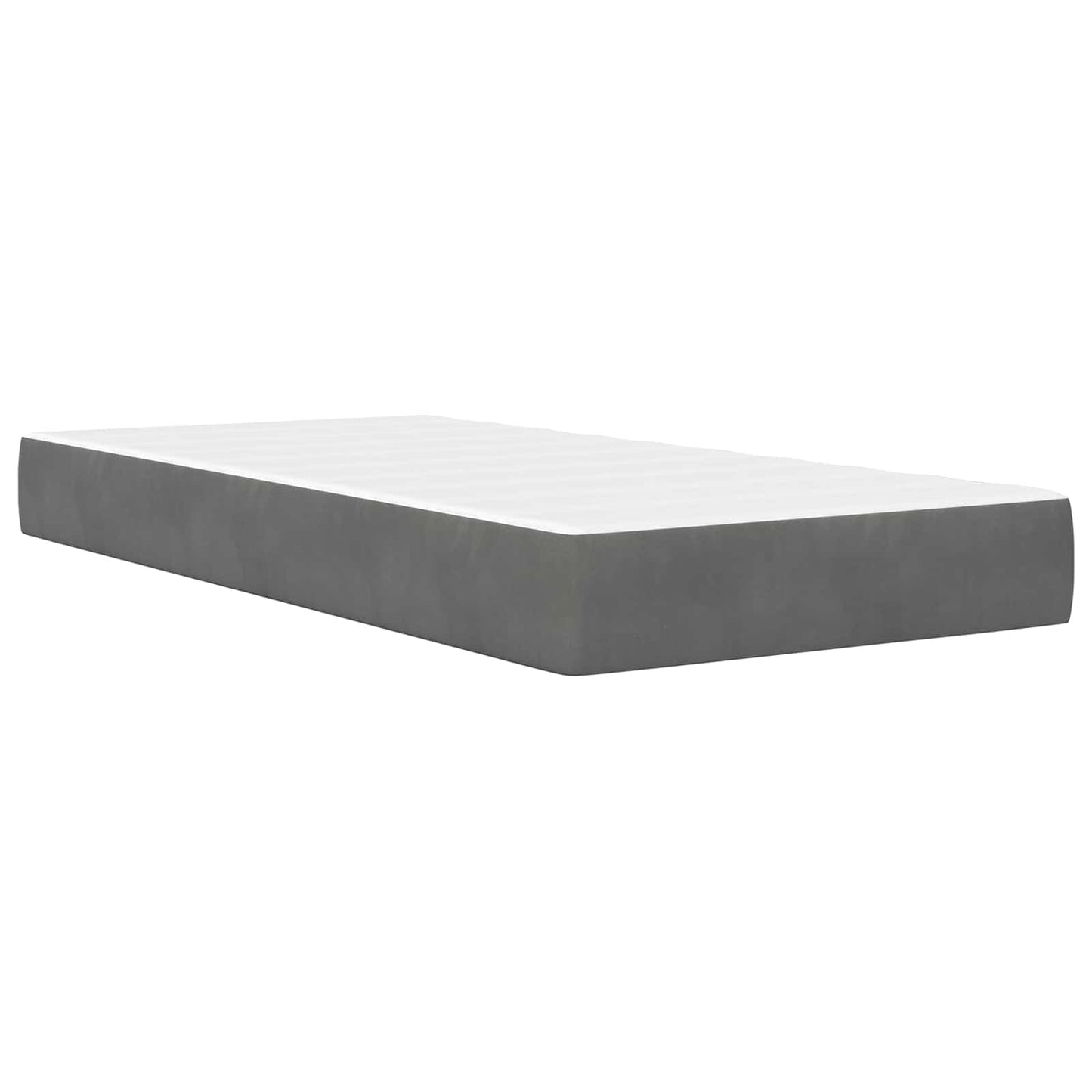 Bedframe met matras Donkergrijs 80 x 200 cm Fluweel is nu te koop bij PeponiXL, paradijselijk wonen!