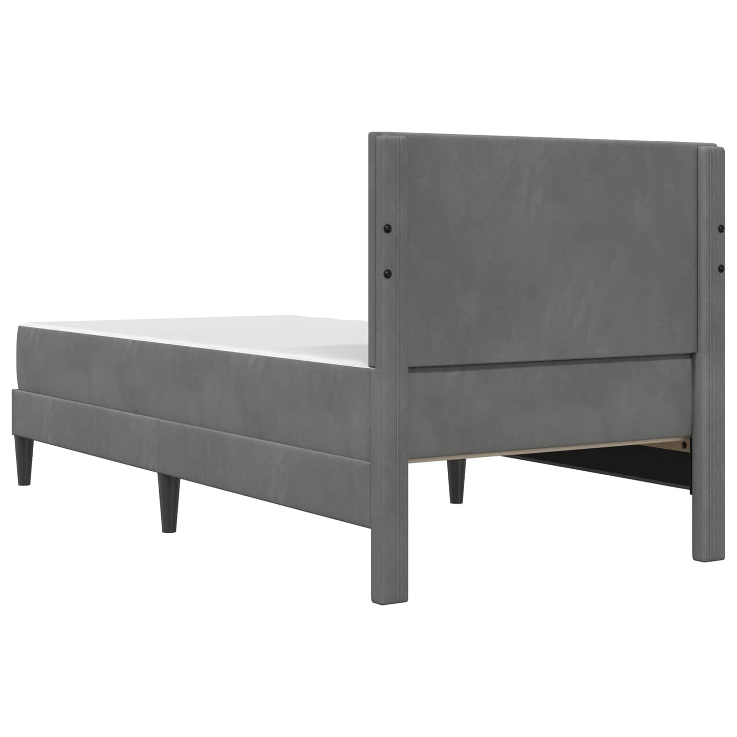 Bedframe met matras Donkergrijs 80 x 200 cm Fluweel is nu te koop bij PeponiXL, paradijselijk wonen!