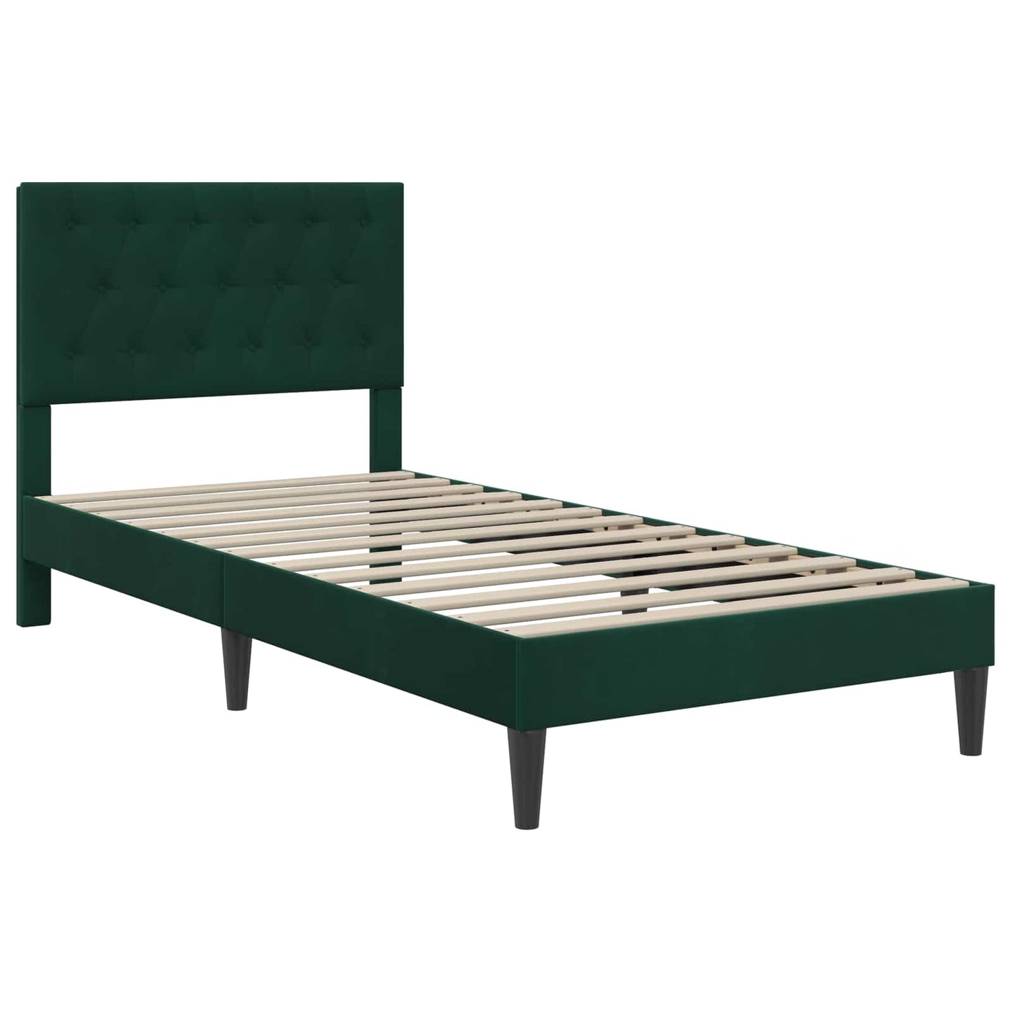 Bedframe met matras Donkergroen 80 x 200 cm Fluweel is nu te koop bij PeponiXL, paradijselijk wonen!