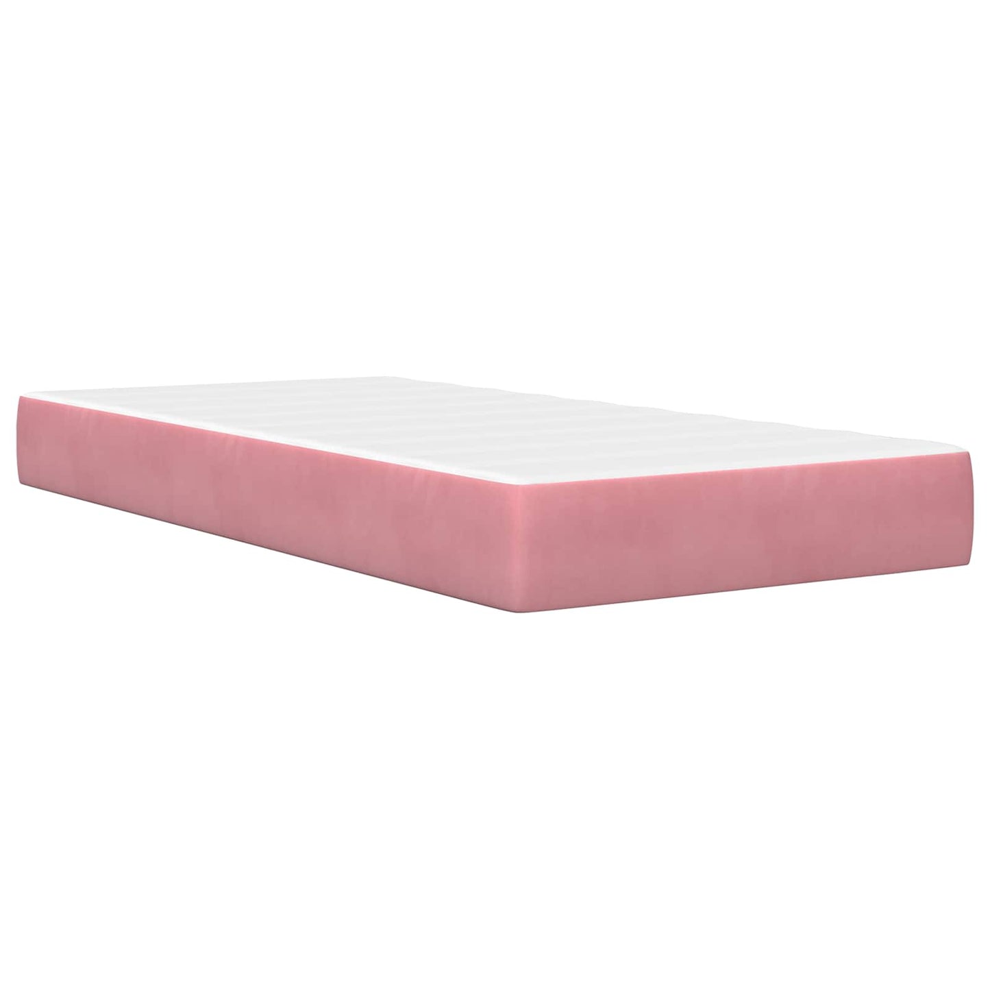 Bedframe met matras met hoofdeinde Roze 80 x 200 cm Fluweel is nu te koop bij PeponiXL, paradijselijk wonen!