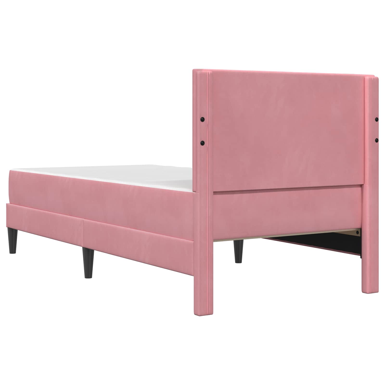 Bedframe met matras met hoofdeinde Roze 80 x 200 cm Fluweel is nu te koop bij PeponiXL, paradijselijk wonen!
