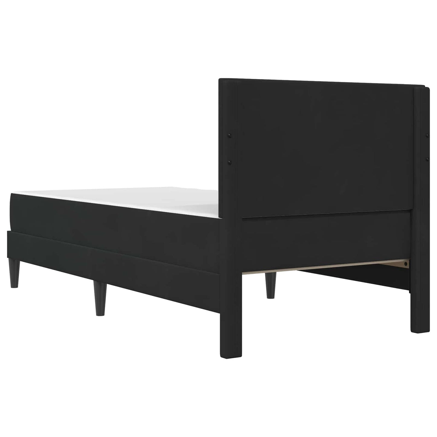 Bedframe met matras met hoofdeinde Zwart 80 x 200 cm Fluweel is nu te koop bij PeponiXL, paradijselijk wonen!