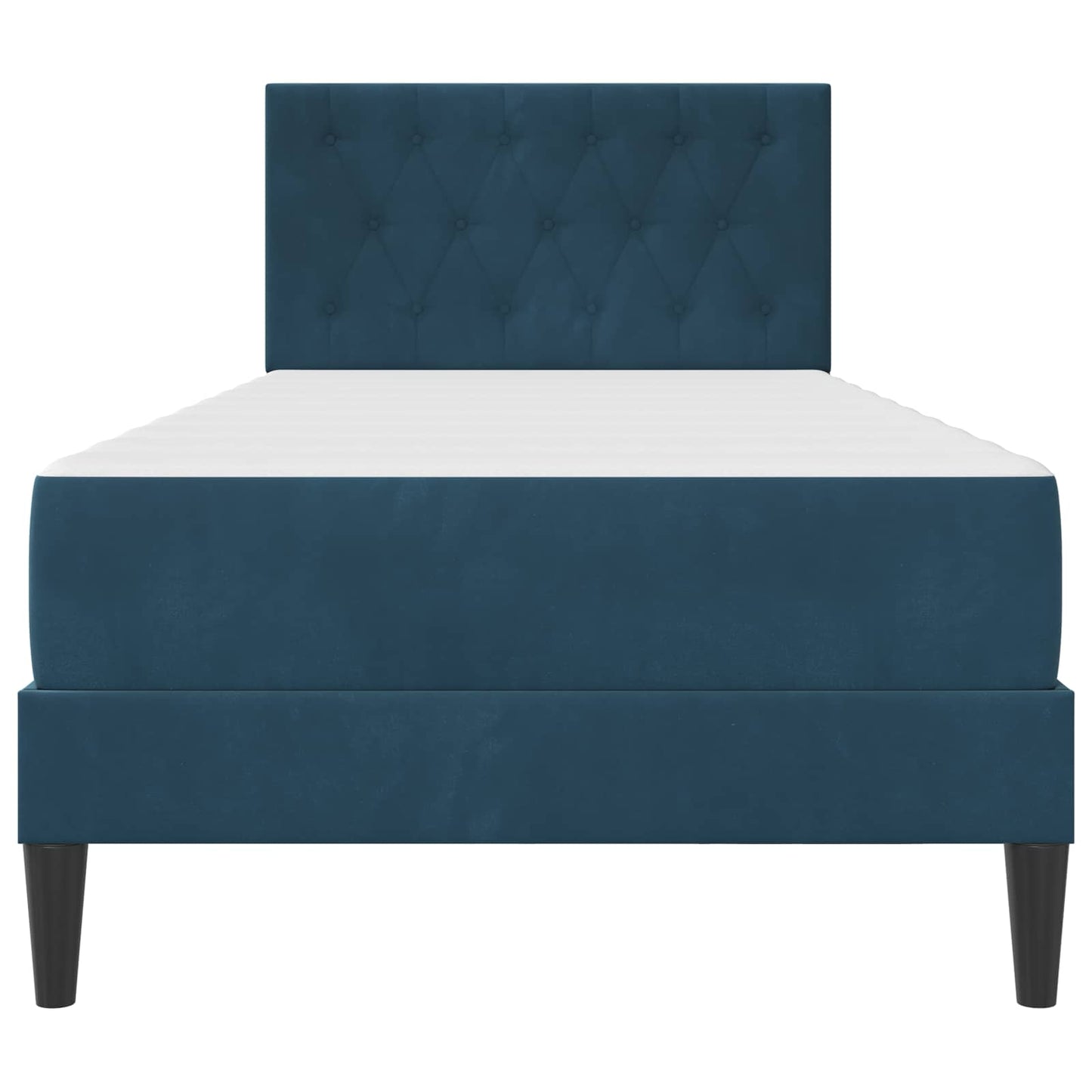 Bedframe met matras met hoofdeinde Blauw 80 x 200 cm Fluweel is nu te koop bij PeponiXL, paradijselijk wonen!