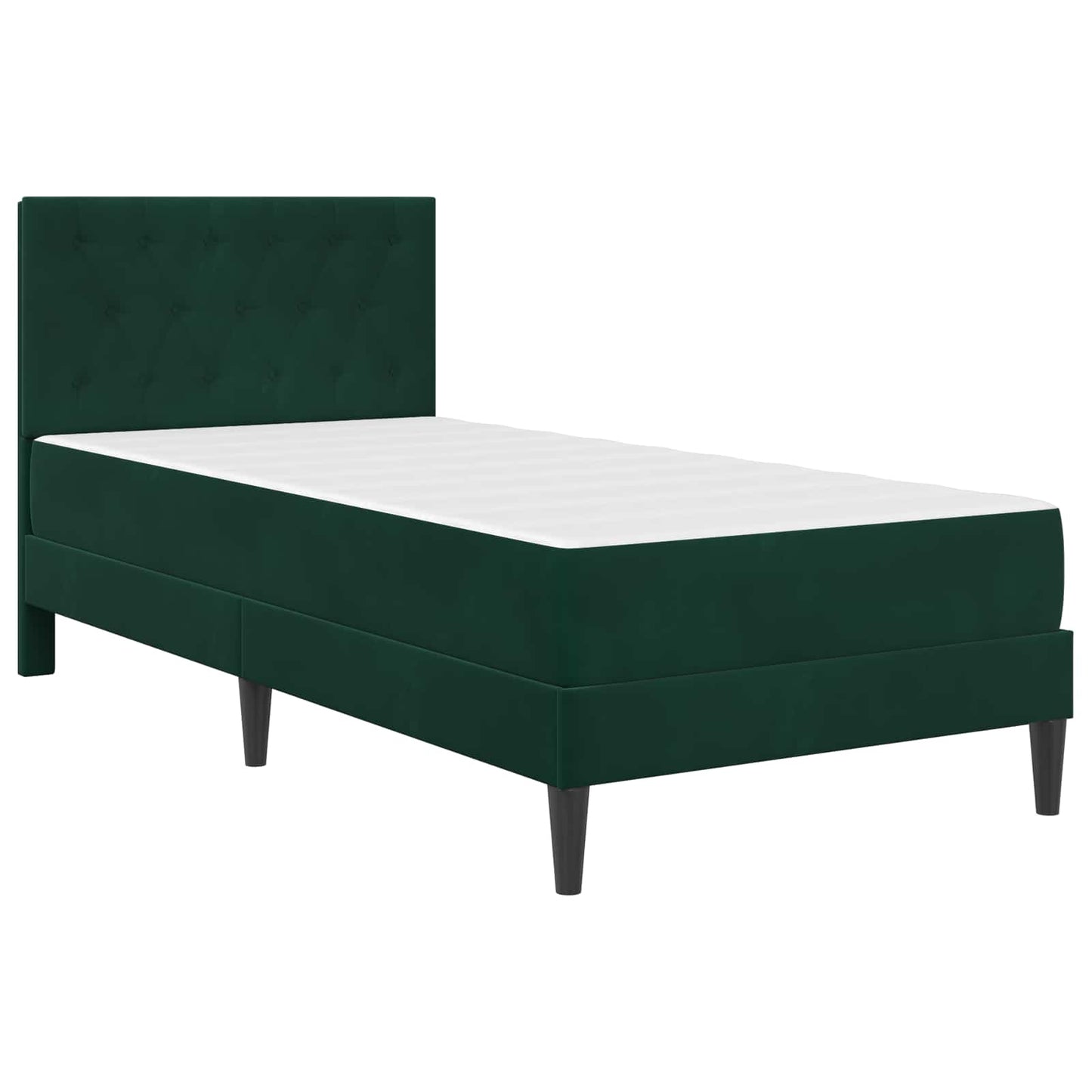 Bedframe met matras Donkergroen 90 x 190 cm Fluweel is nu te koop bij PeponiXL, paradijselijk wonen!