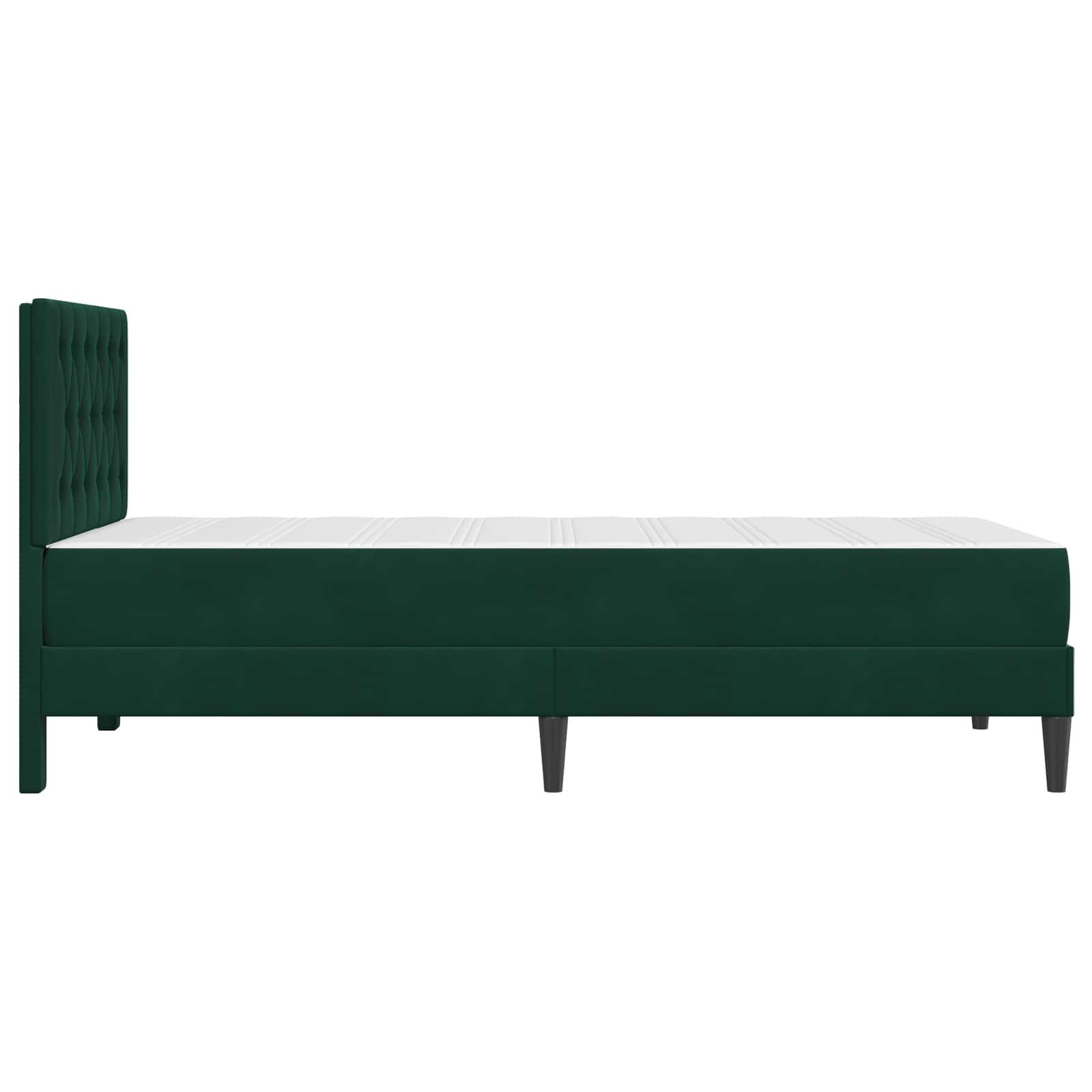 Bedframe met matras Donkergroen 90 x 190 cm Fluweel is nu te koop bij PeponiXL, paradijselijk wonen!