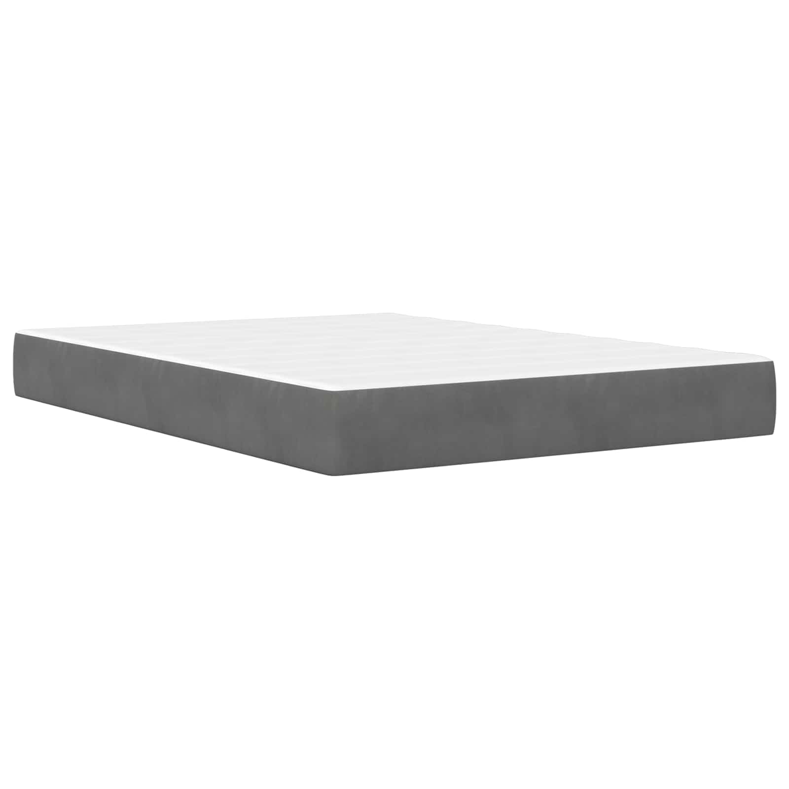 Bedframe met matras vidaXL Donkergrijs 120 x 190 cm Fluweel is nu te koop bij PeponiXL, paradijselijk wonen!