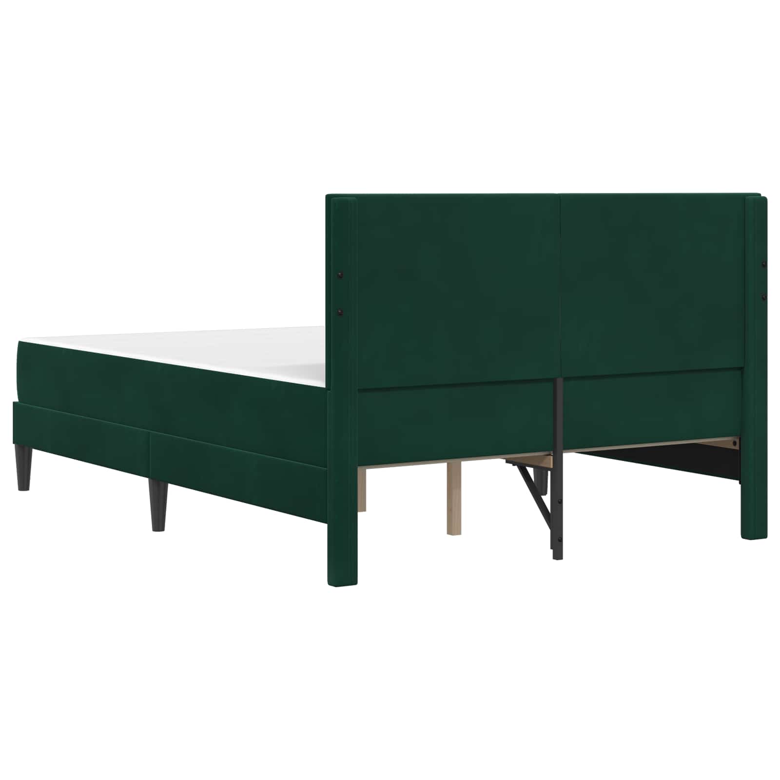 Bedframe met matras vidaXL Donkergroen 120 x 190 cm Fluweel is nu te koop bij PeponiXL, paradijselijk wonen!