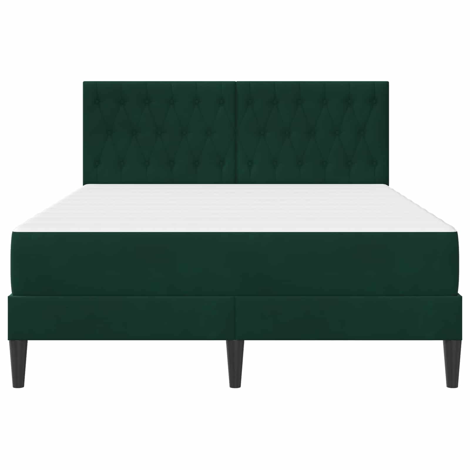 Bedframe met matras vidaXL Donkergroen 120 x 190 cm Fluweel is nu te koop bij PeponiXL, paradijselijk wonen!