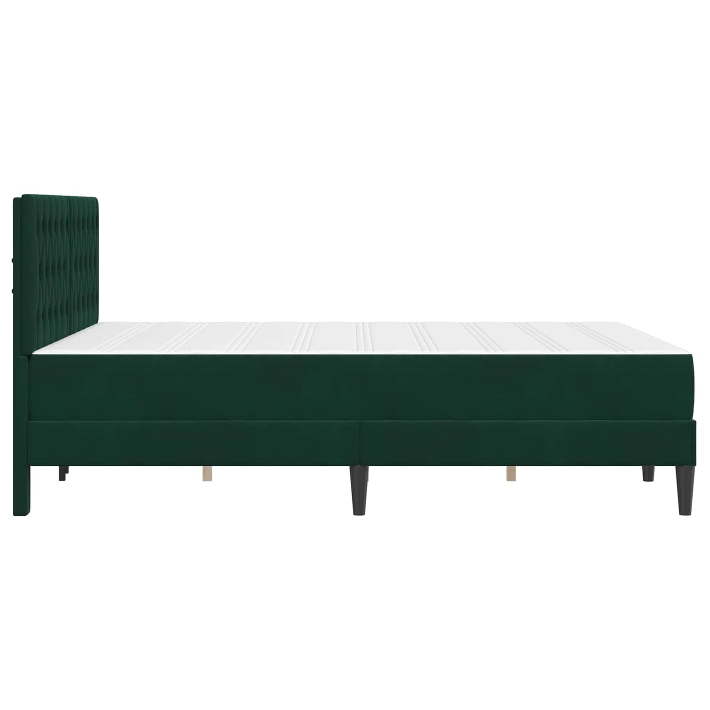 Bedframe met matras vidaXL Donkergroen 120 x 190 cm Fluweel is nu te koop bij PeponiXL, paradijselijk wonen!