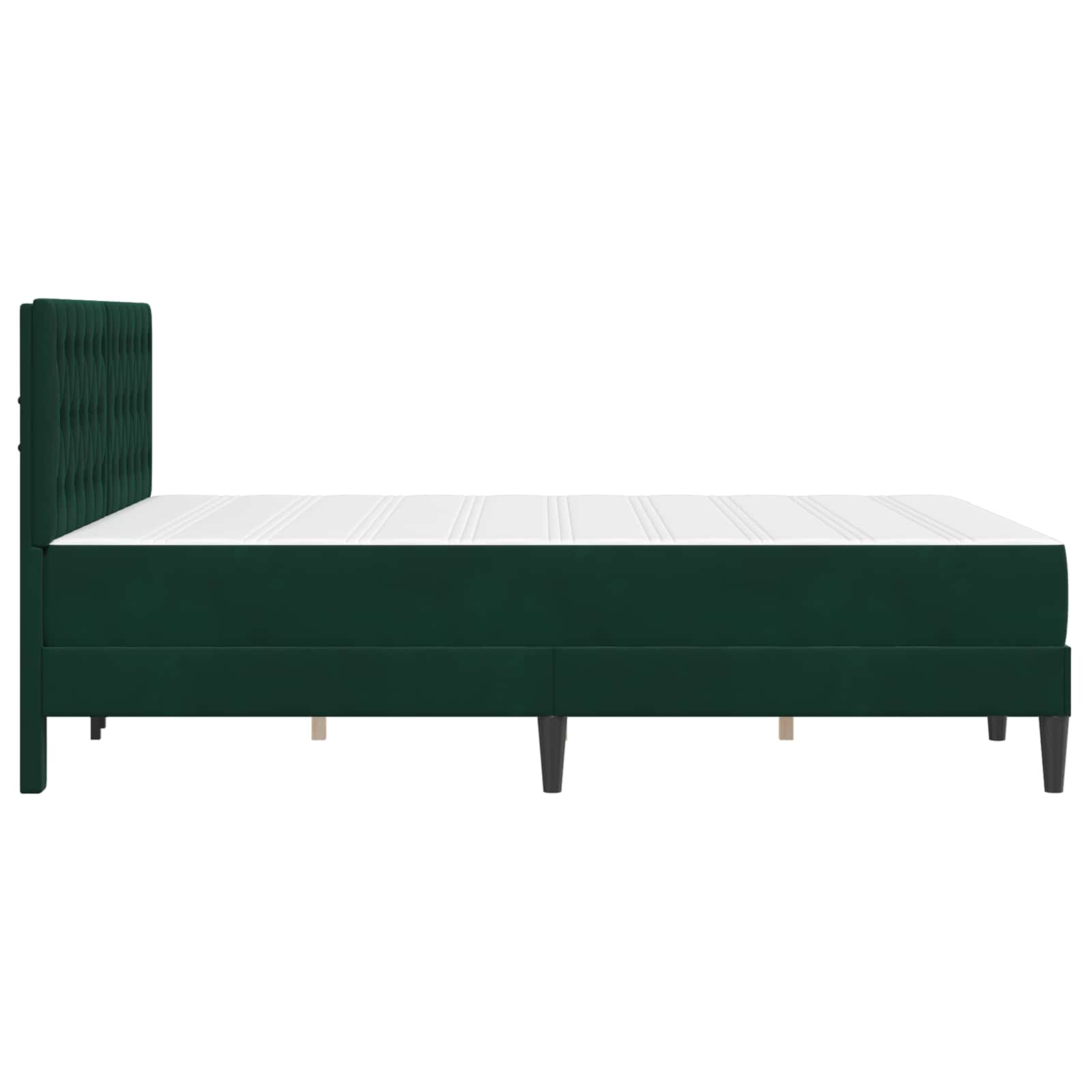 Bedframe met matras vidaXL Donkergroen 120 x 190 cm Fluweel is nu te koop bij PeponiXL, paradijselijk wonen!