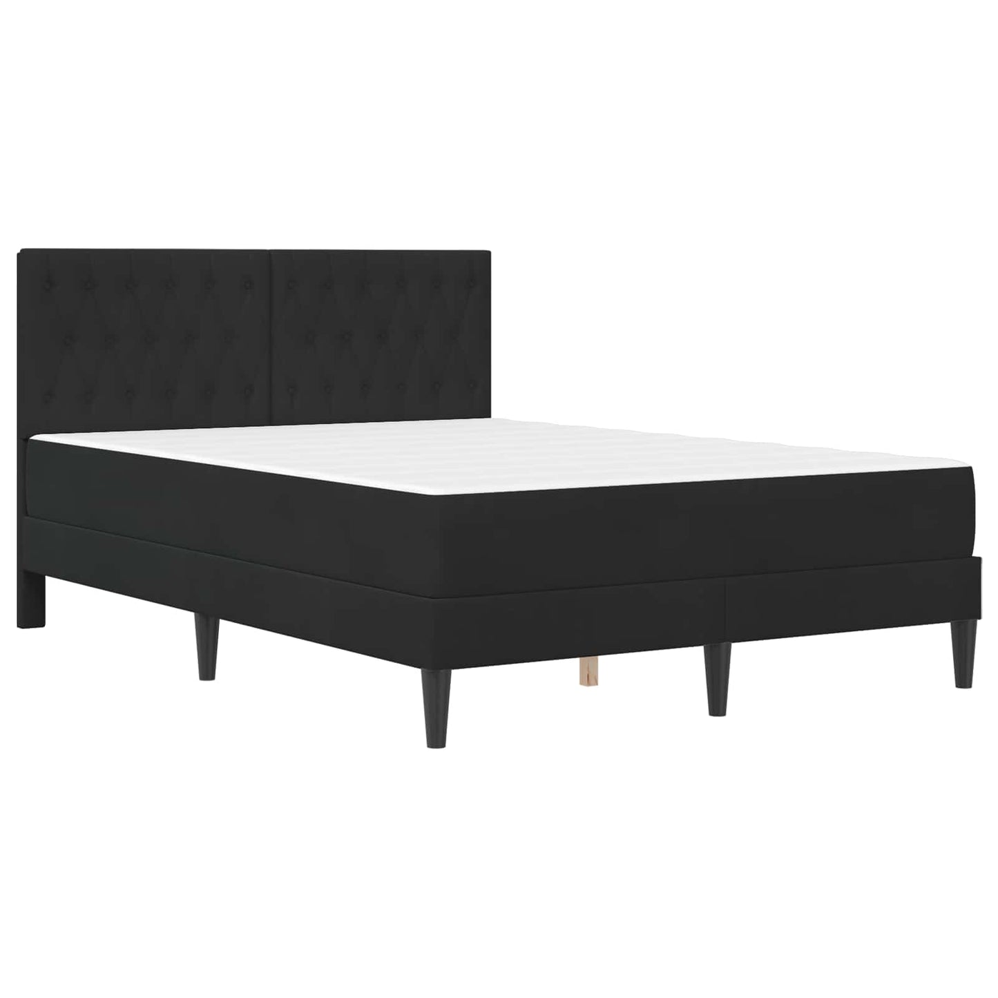 Bedframe met matras vidaXL Zwart Zwart 120 x 190 cm Fluweel is nu te koop bij PeponiXL, paradijselijk wonen!