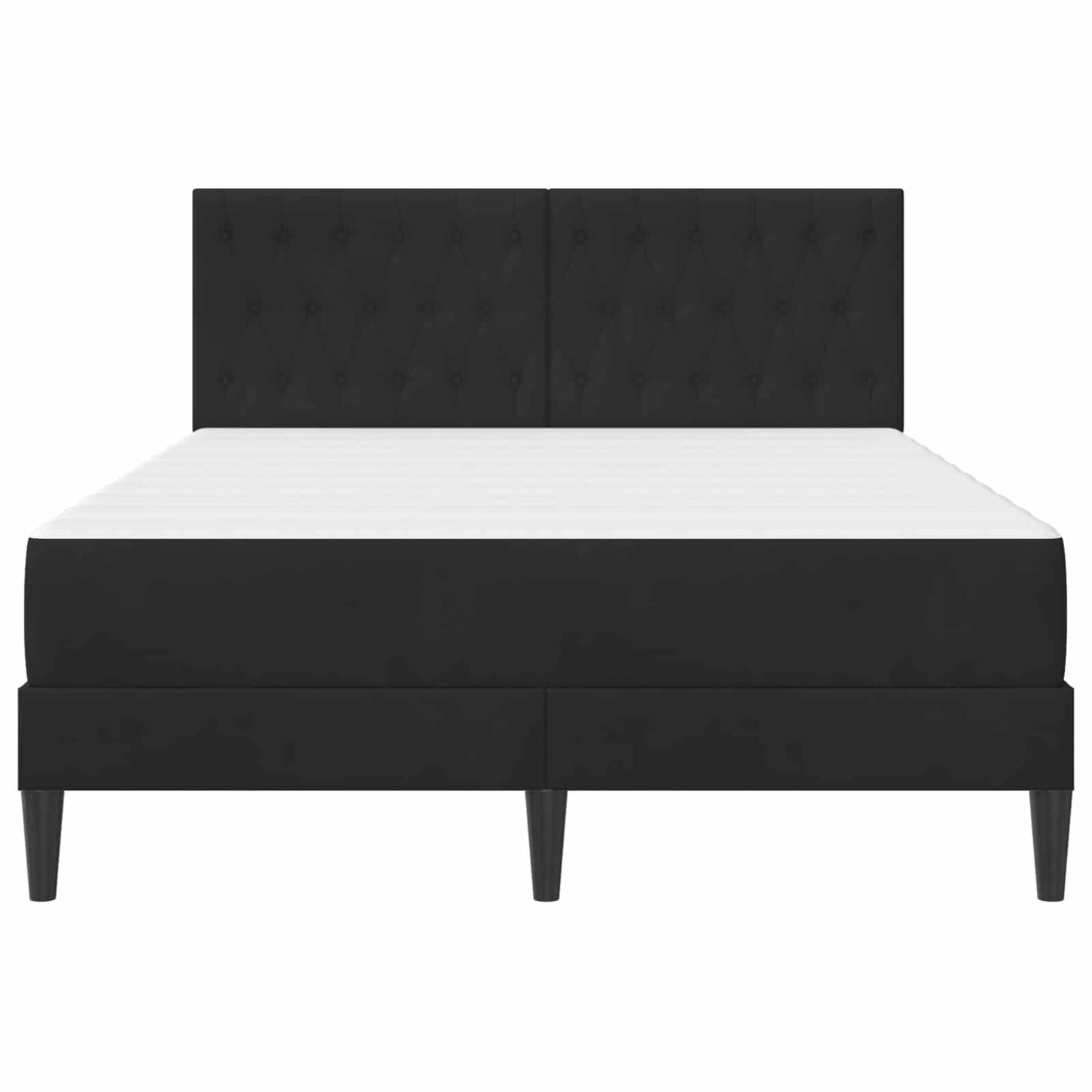 Bedframe met matras vidaXL Zwart Zwart 120 x 190 cm Fluweel is nu te koop bij PeponiXL, paradijselijk wonen!