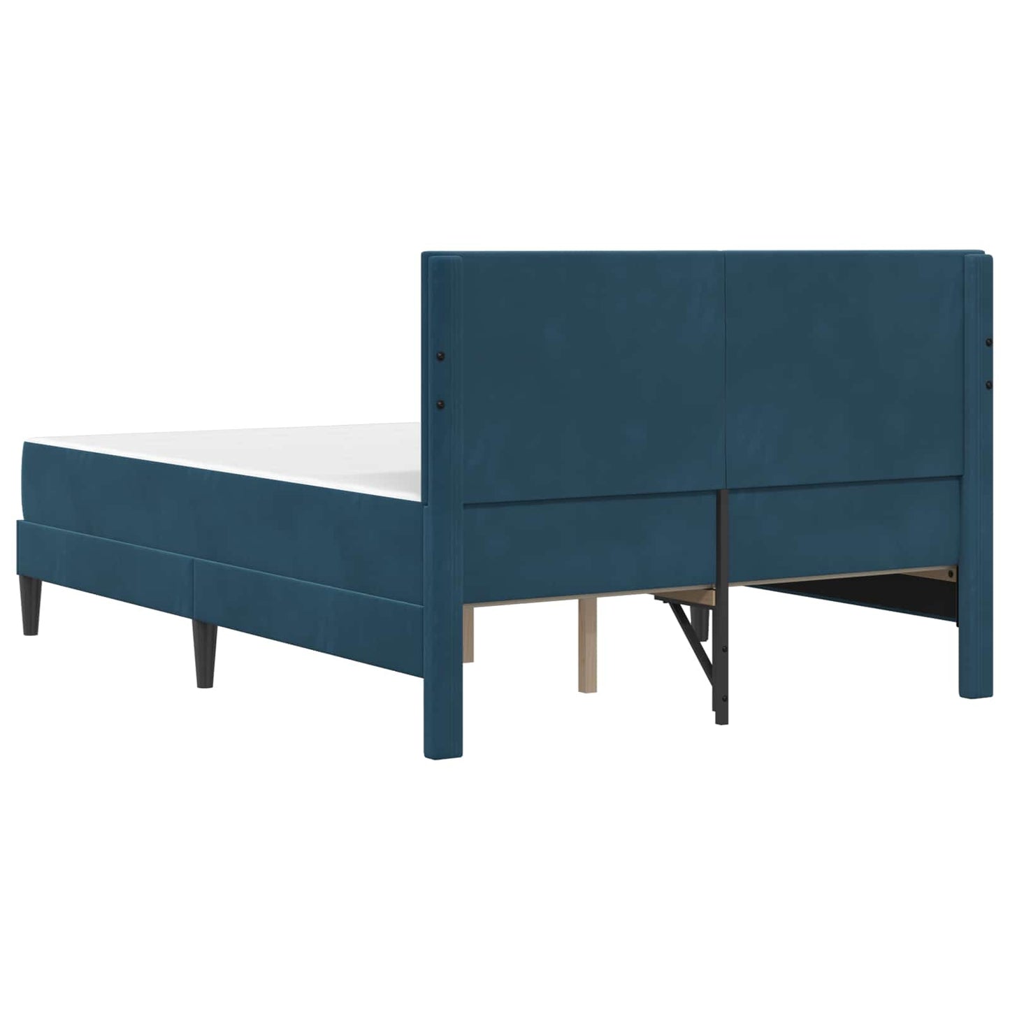 Bedframe met matras vidaXL Blauw Blauw 120 x 190 cm Fluweel is nu te koop bij PeponiXL, paradijselijk wonen!