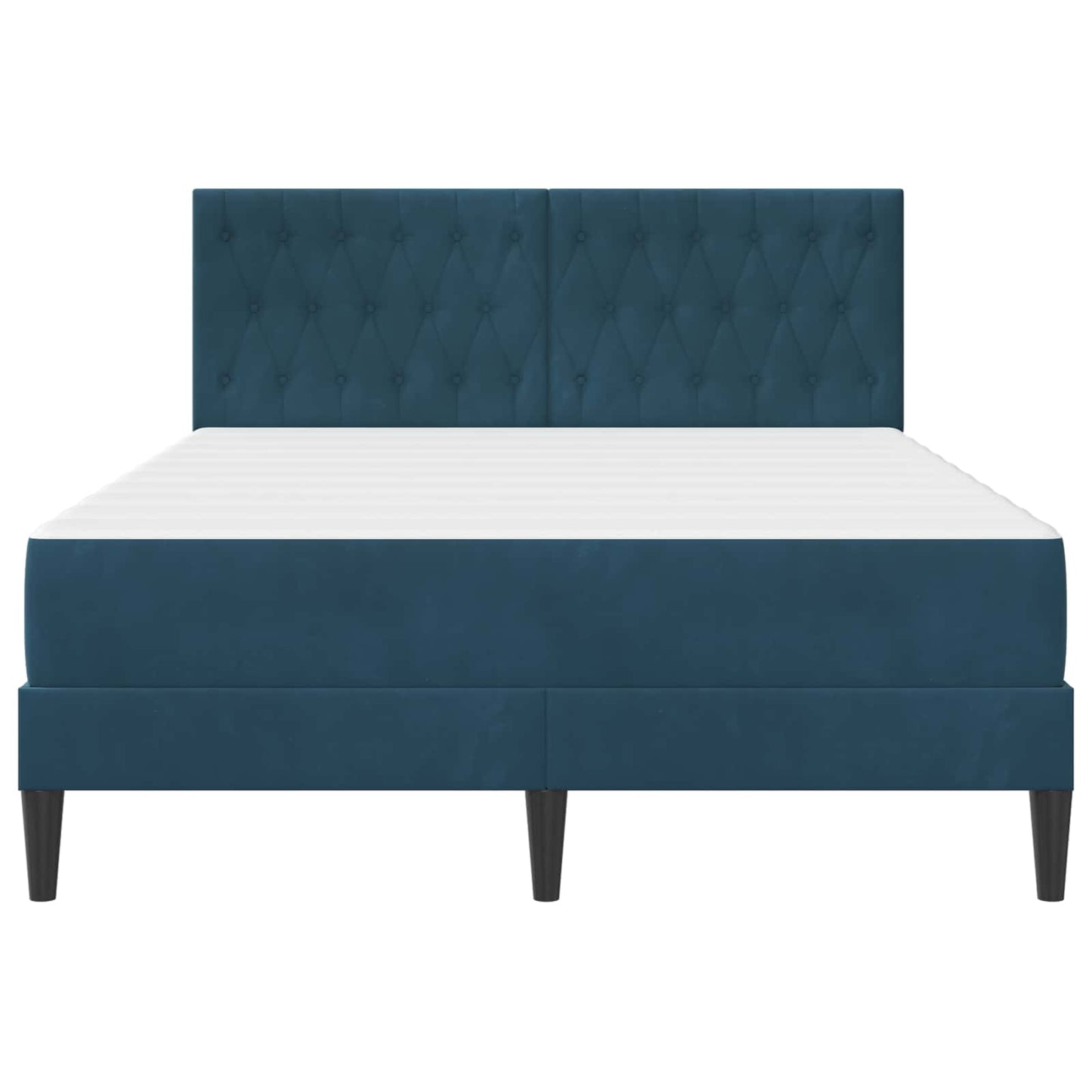 Bedframe met matras vidaXL Blauw Blauw 120 x 190 cm Fluweel is nu te koop bij PeponiXL, paradijselijk wonen!