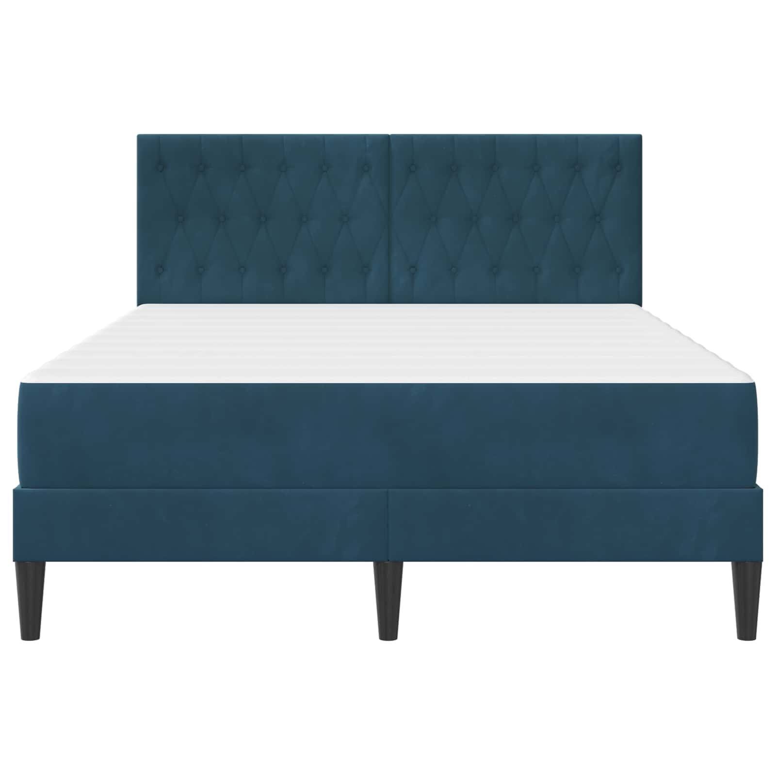 Bedframe met matras vidaXL Blauw Blauw 120 x 190 cm Fluweel is nu te koop bij PeponiXL, paradijselijk wonen!