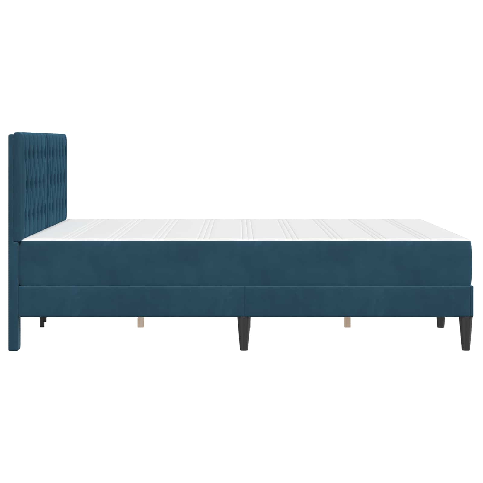 Bedframe met matras vidaXL Blauw Blauw 120 x 190 cm Fluweel is nu te koop bij PeponiXL, paradijselijk wonen!