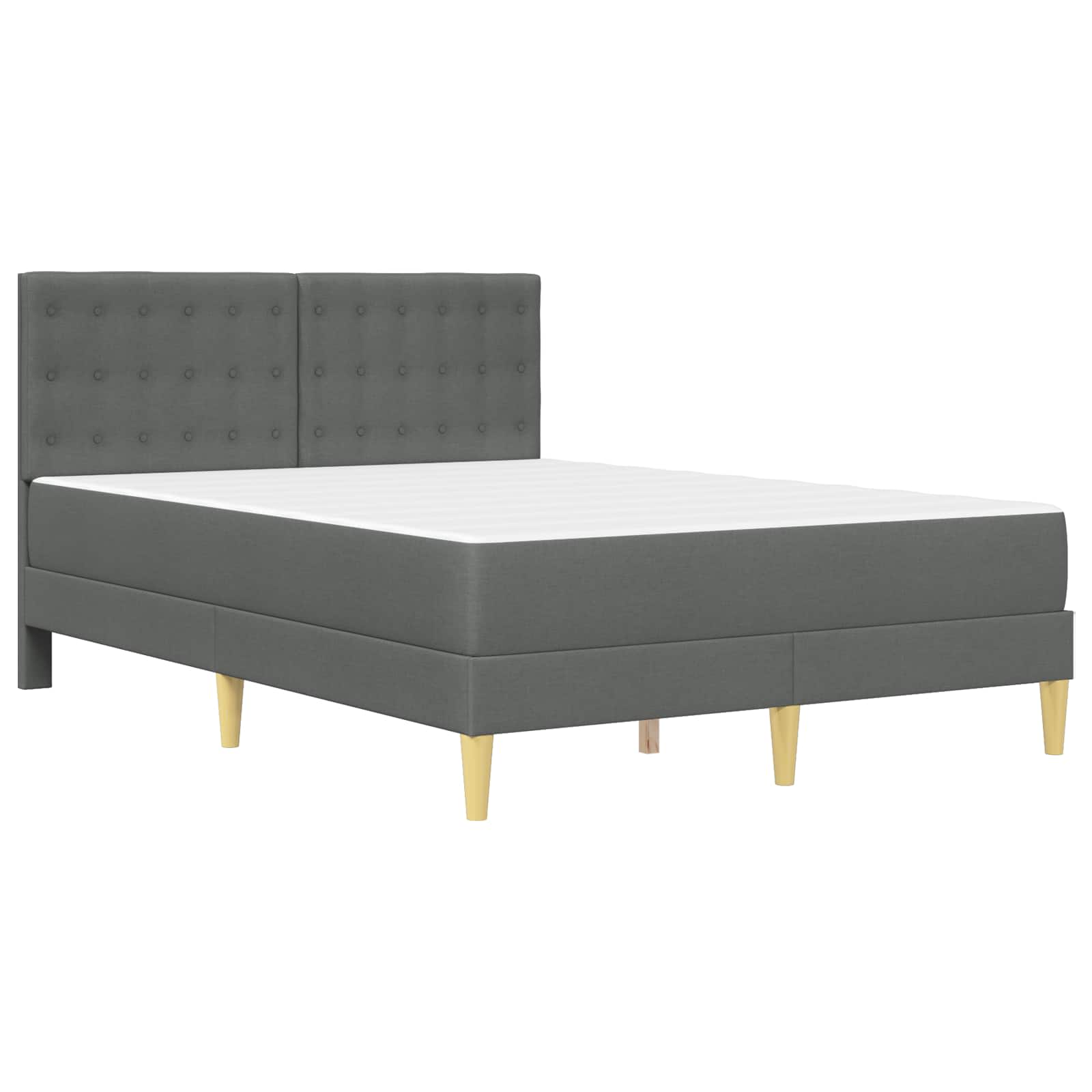 Bedframe met matras Donkergrijs 120 x 190 cm Stof is nu te koop bij PeponiXL, paradijselijk wonen!