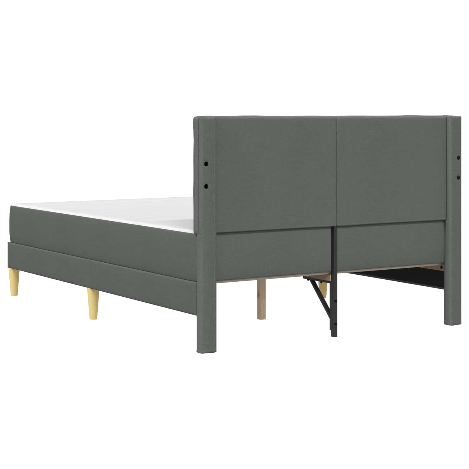 Bedframe met matras Donkergrijs 120 x 190 cm Stof is nu te koop bij PeponiXL, paradijselijk wonen!