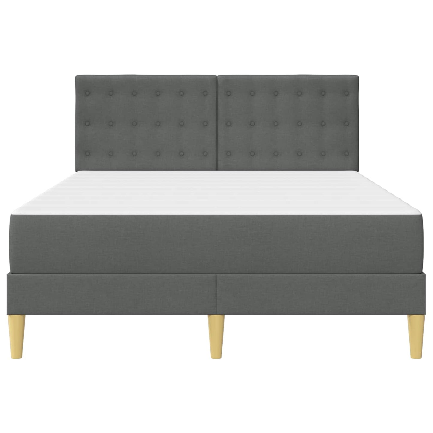 Bedframe met matras Donkergrijs 120 x 190 cm Stof is nu te koop bij PeponiXL, paradijselijk wonen!