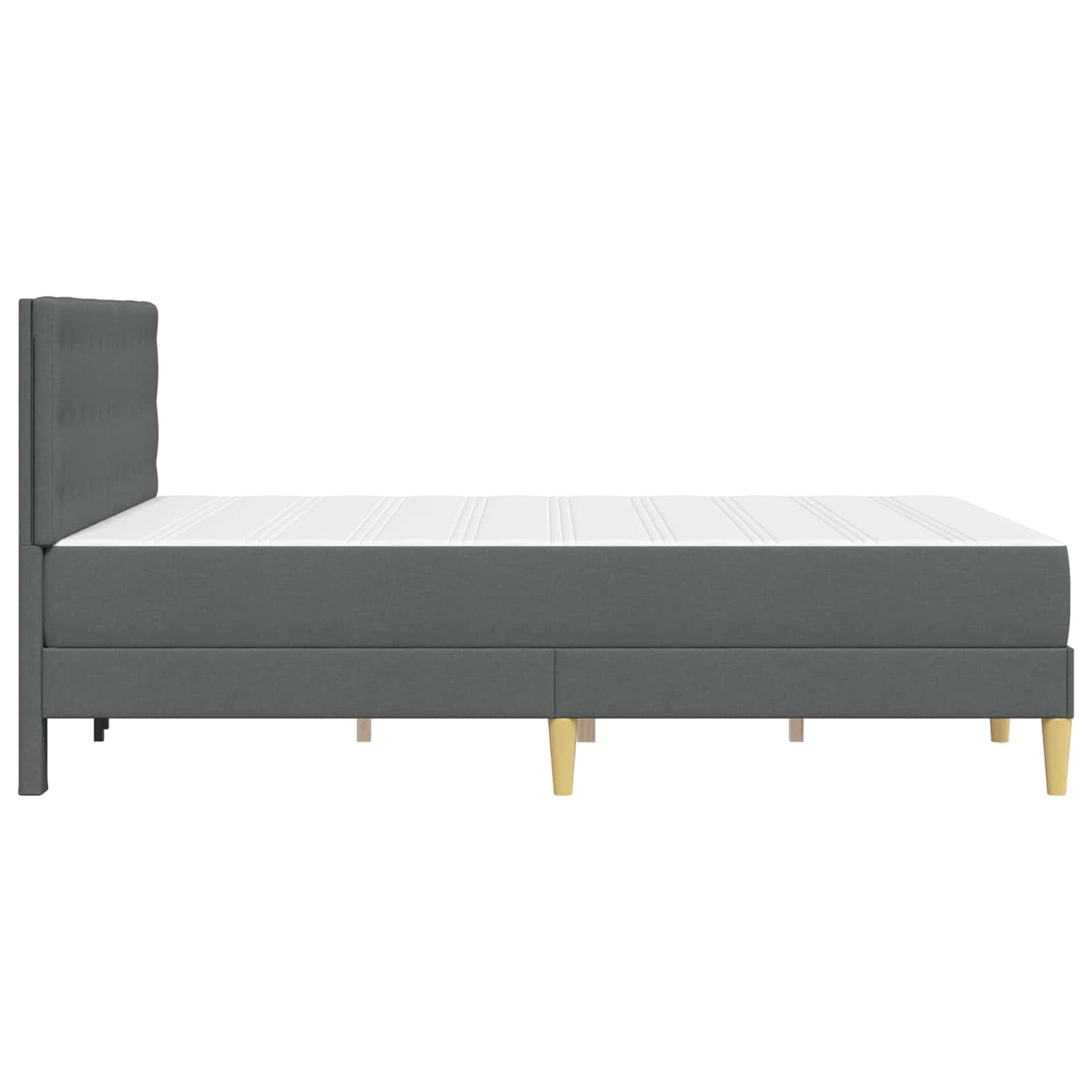 Bedframe met matras Donkergrijs 120 x 190 cm Stof is nu te koop bij PeponiXL, paradijselijk wonen!