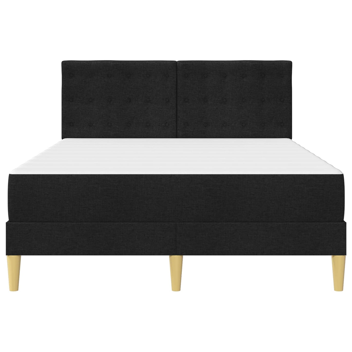 Bedframe met matras met hoofdeinde Zwart 120 x 190 cm Stof is nu te koop bij PeponiXL, paradijselijk wonen!