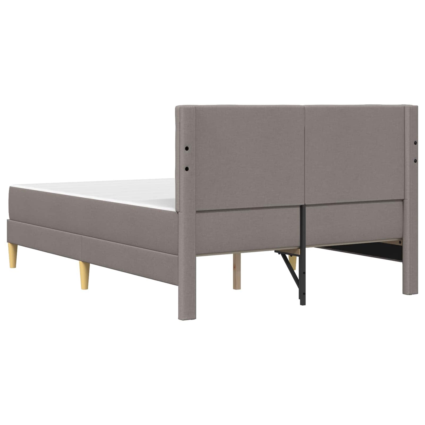 Bedframe met matras met hoofdeinde Taupe 120 x 190 cm Stof is nu te koop bij PeponiXL, paradijselijk wonen!