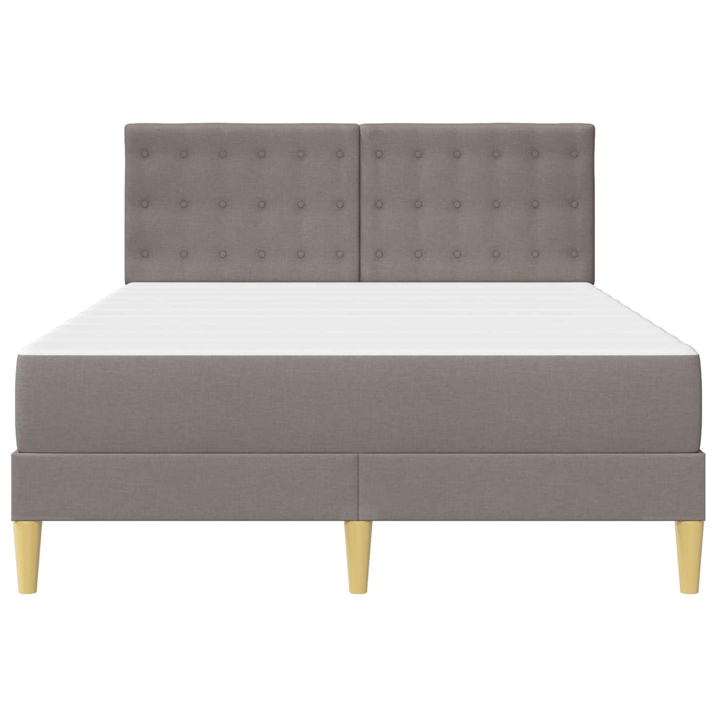 Bedframe met matras met hoofdeinde Taupe 120 x 190 cm Stof is nu te koop bij PeponiXL, paradijselijk wonen!
